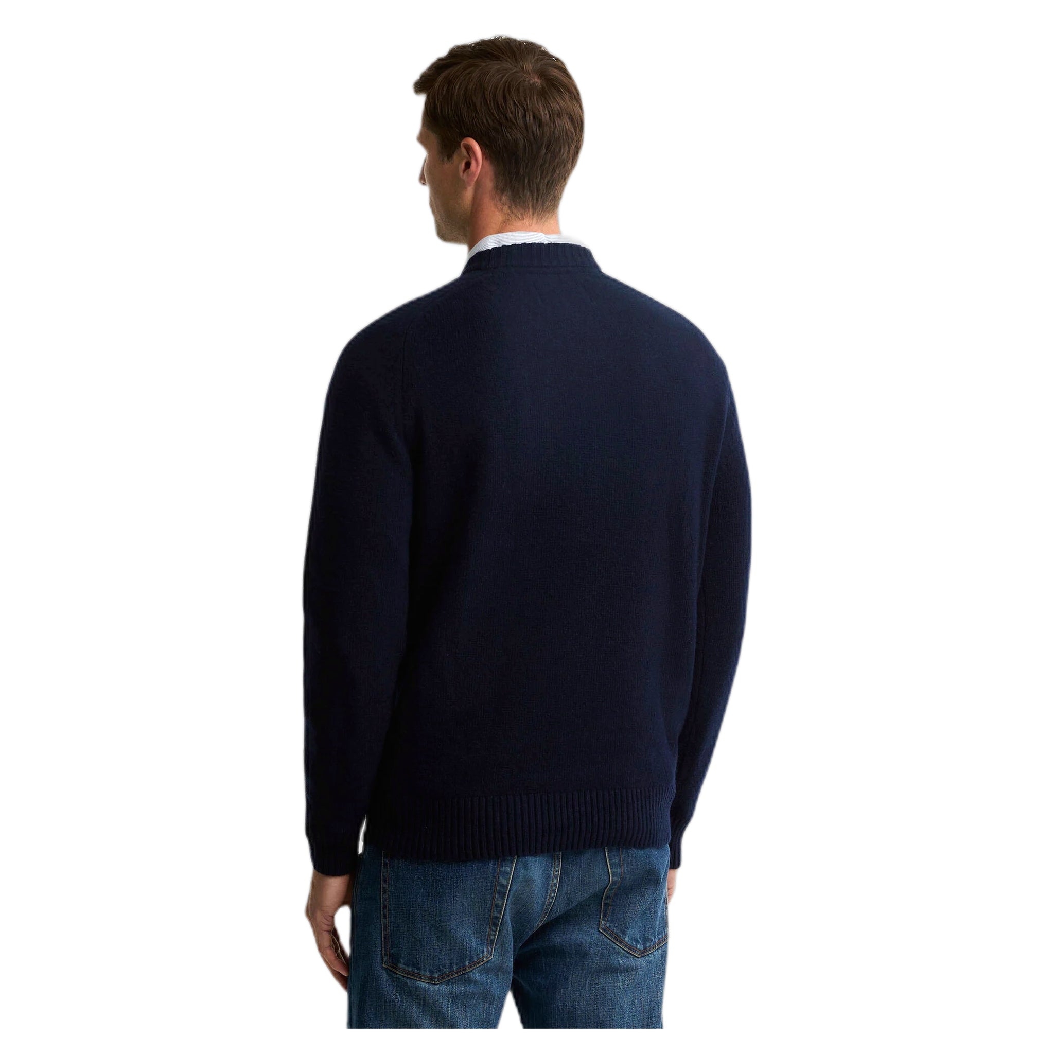 maglione barbour newton crew neck sweater - navy