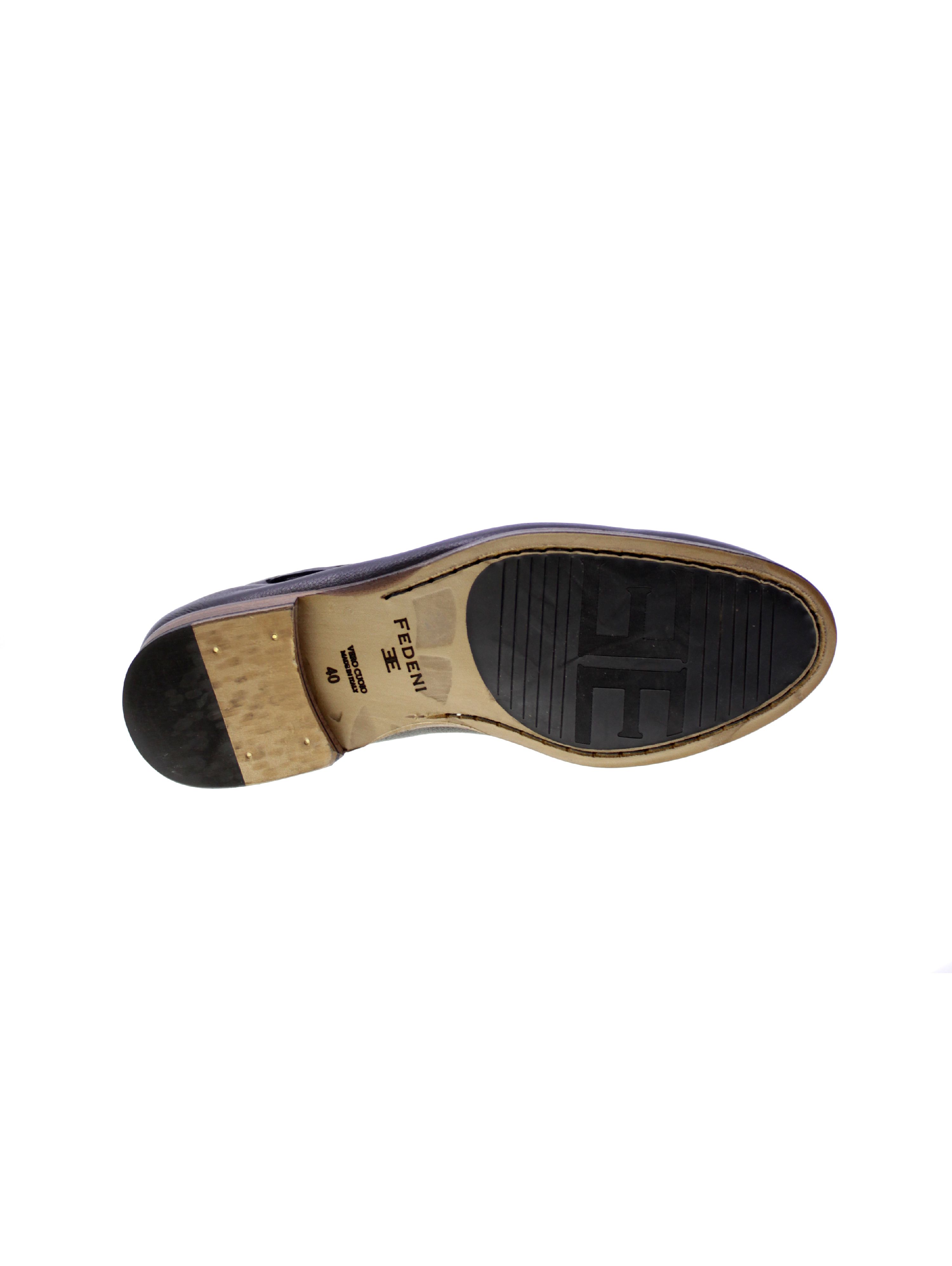 Fedeni Halbschuh Nappaleder Herren schwarz Gemito01 - Bild 12 von 12
