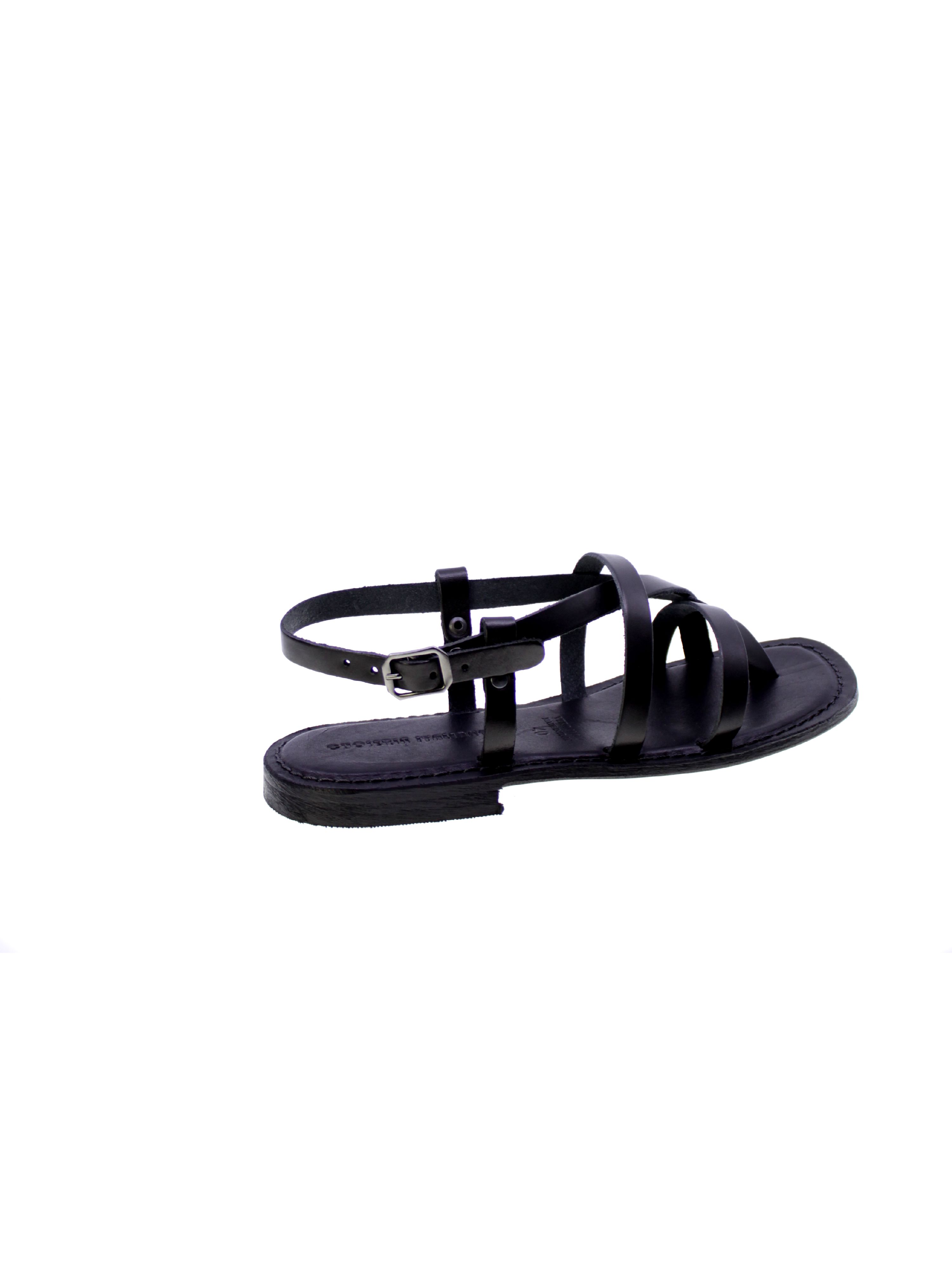 Cuoieria italiana Sandalo Infradito Uomo Nero 456 - Foto 12 di 12