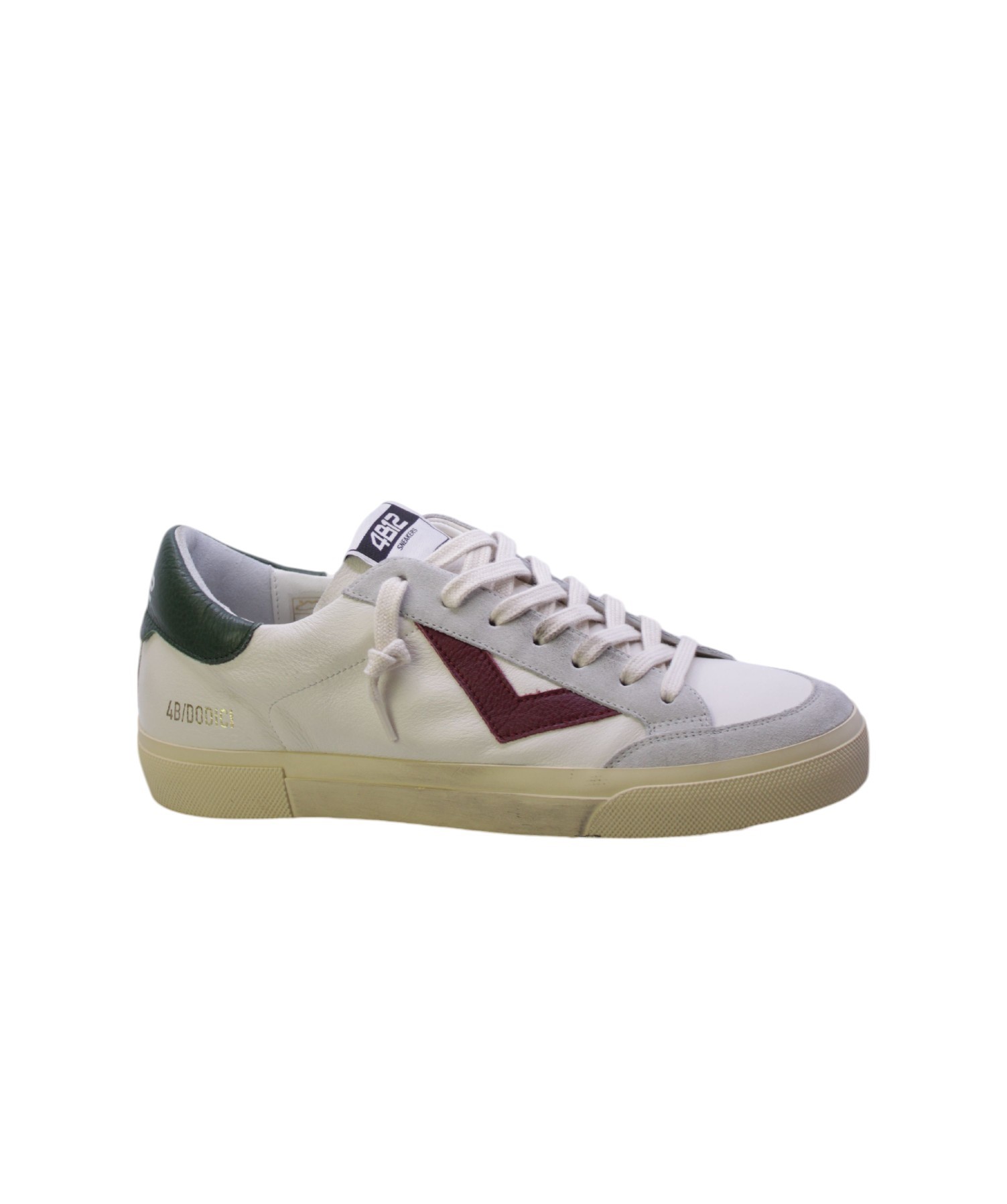 4b12 Sneakers Uomo Bianco Retro/fu003 - Imagen 7 de 12
