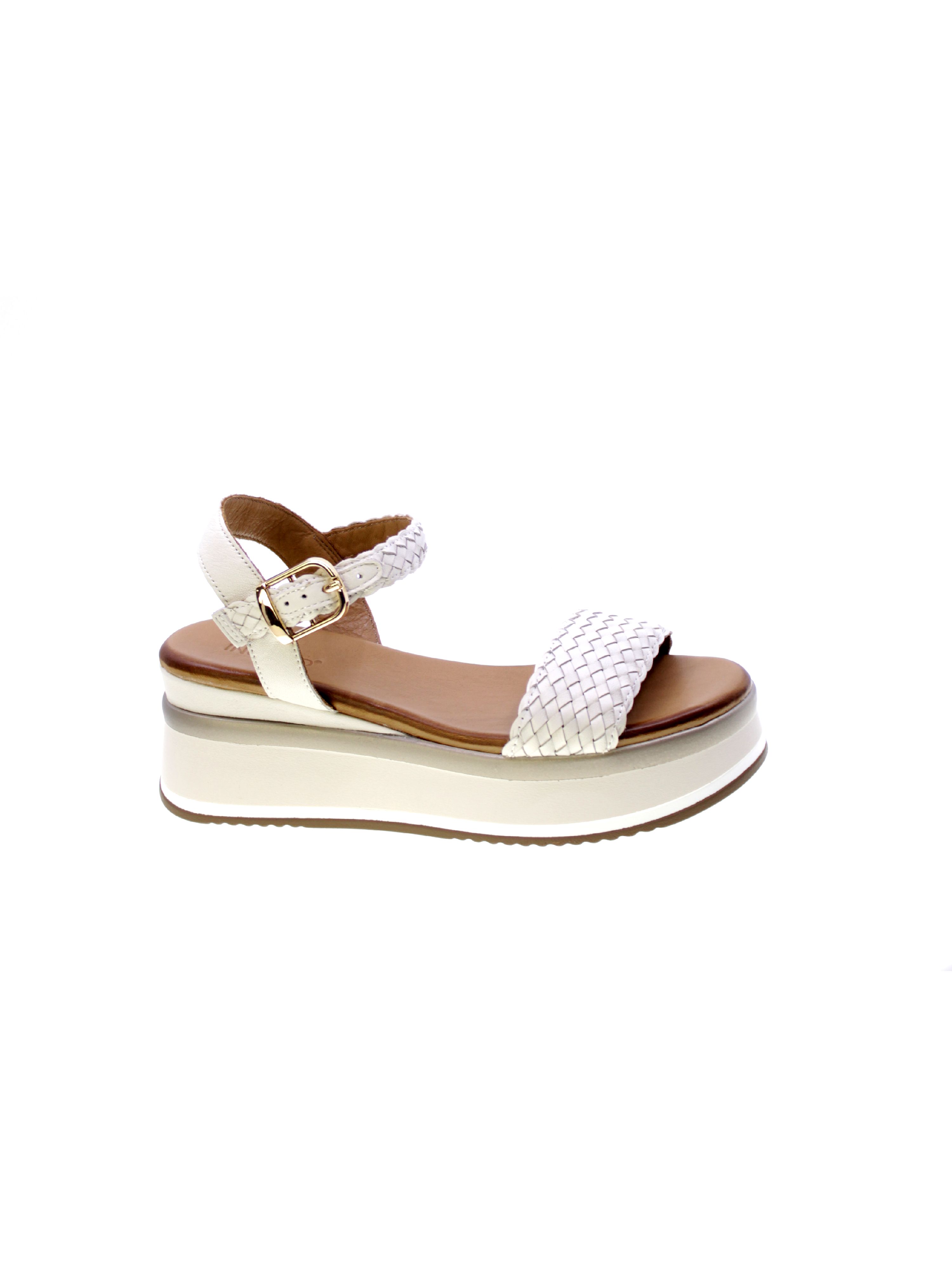 Inuovo Sandalo Fascia Intrecciata Donna Avorio A98021 - Imagen 7 de 12
