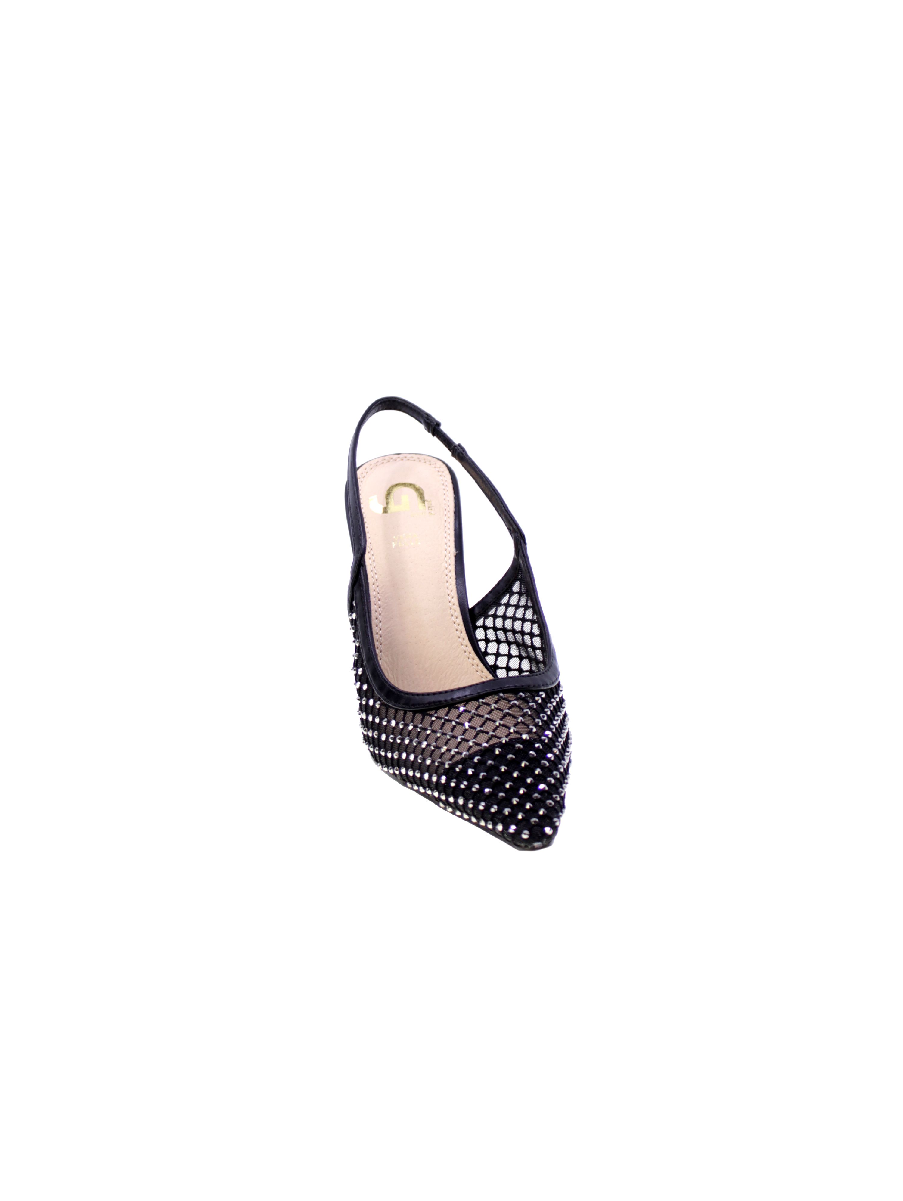 Gold&gold Decollete Tallone Aperto Strass Donna Nero Gd - Imagen 8 de 12