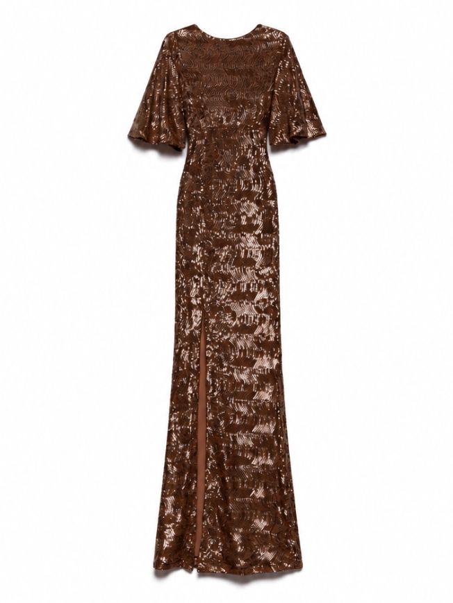 vestido Aniye By largo con lentejuelas