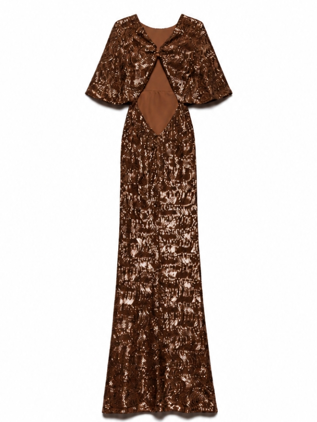 vestido Aniye By largo con lentejuelas