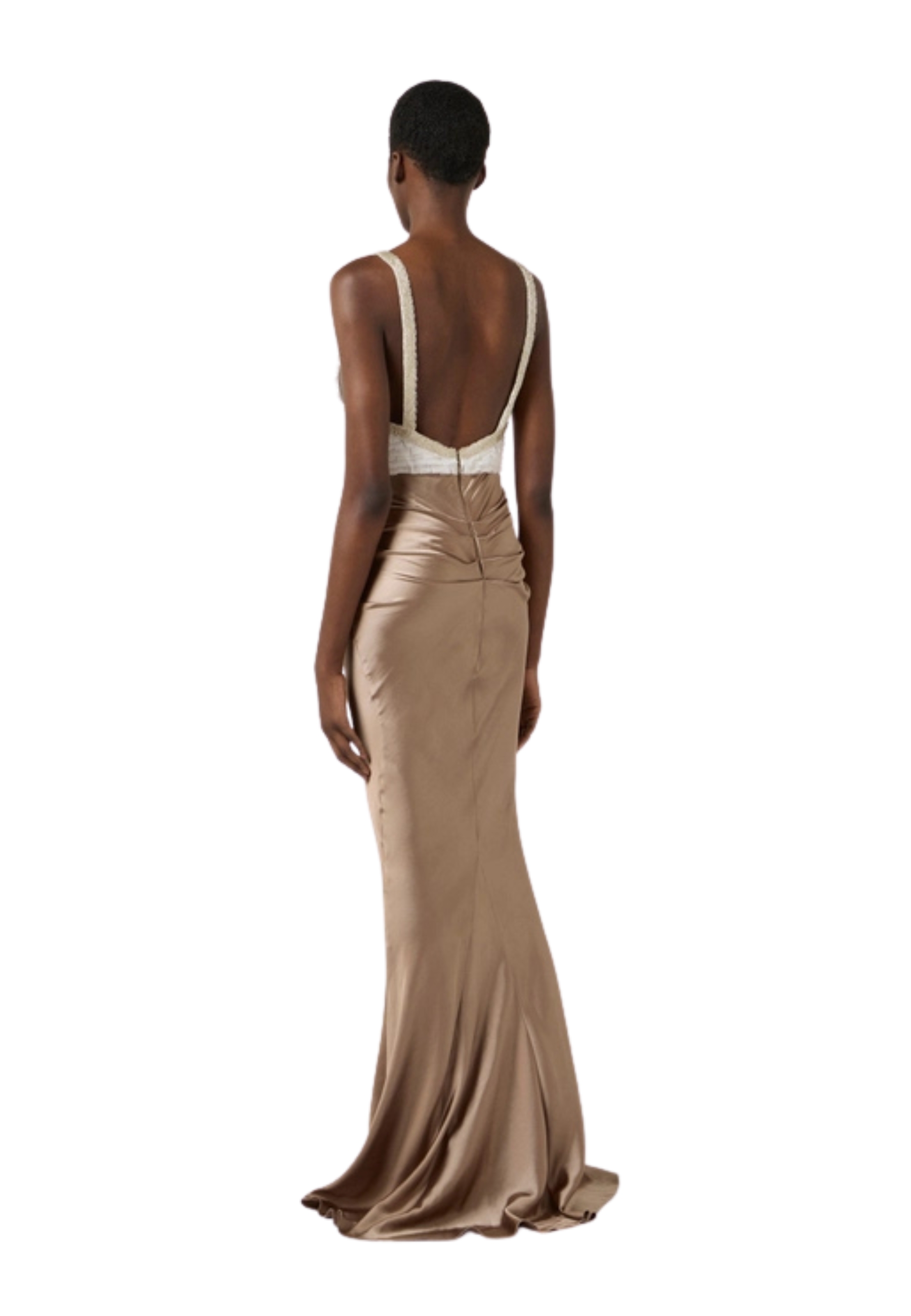 Women's Dress Elisabetta Franchi with microbalzes in organza