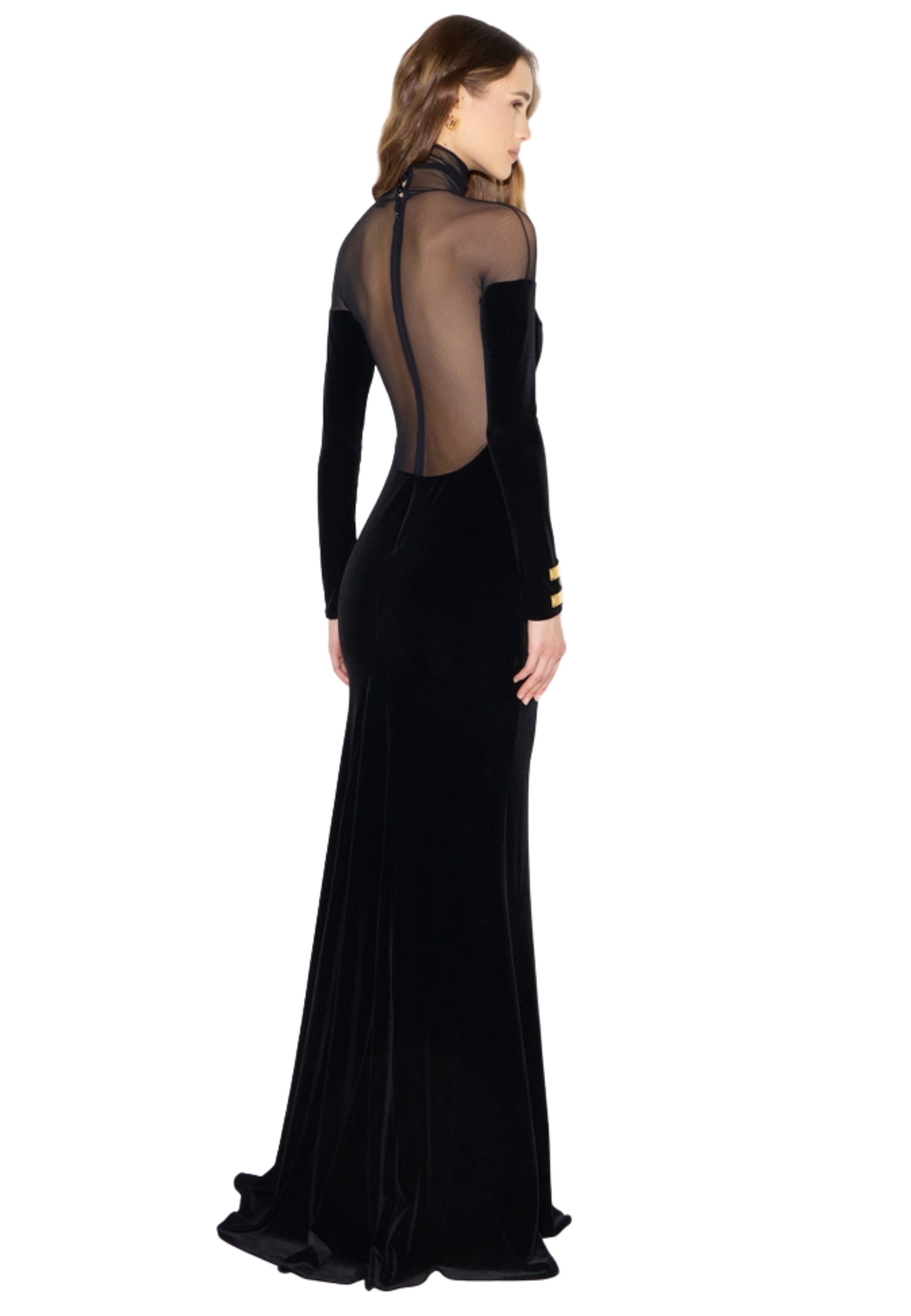 Robe de tapis rouge Elisabetta Franchi velours et tulle