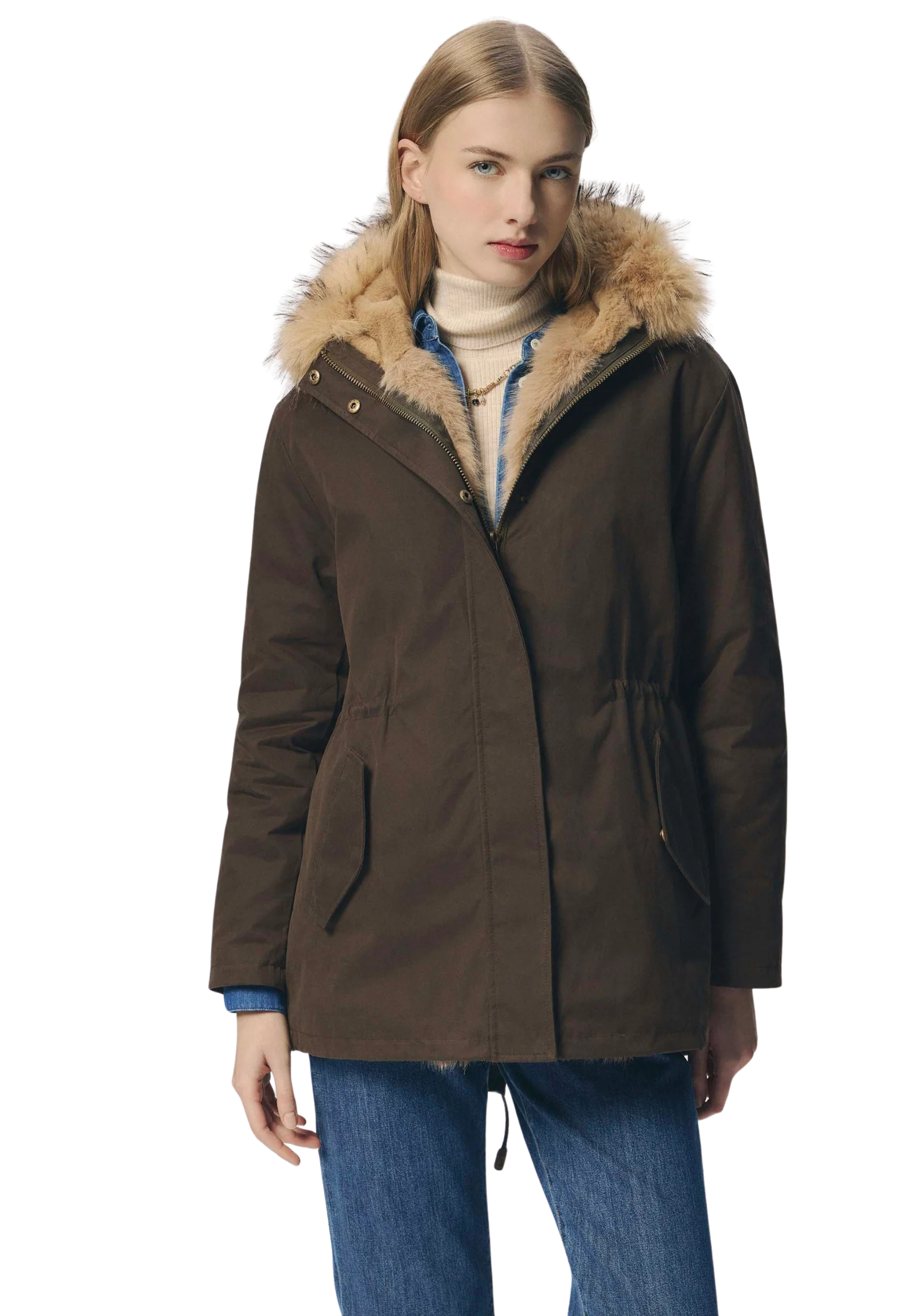 Parka Saint Barth with embroidered logo