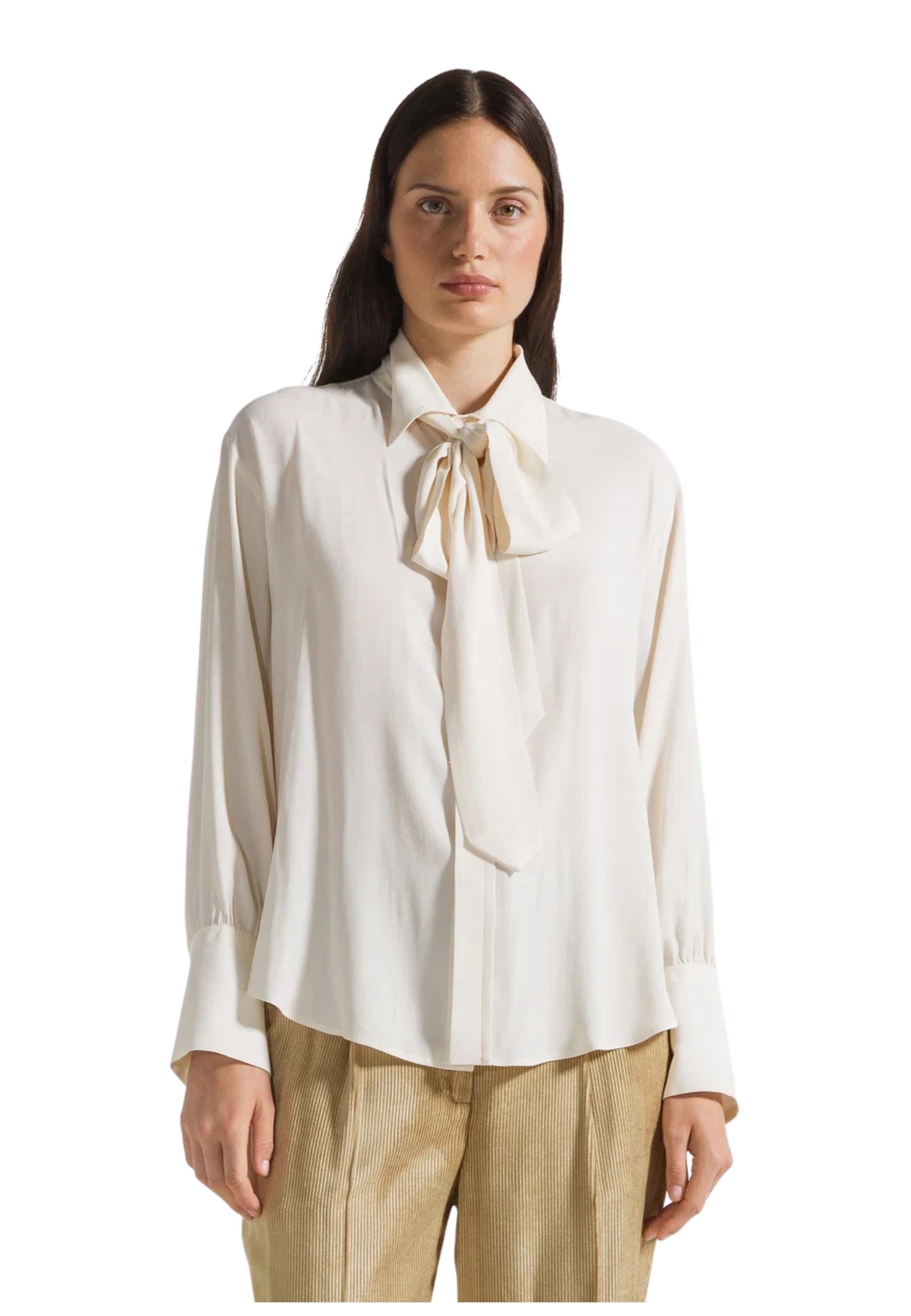 camisa con alboroto en crepe Seventy