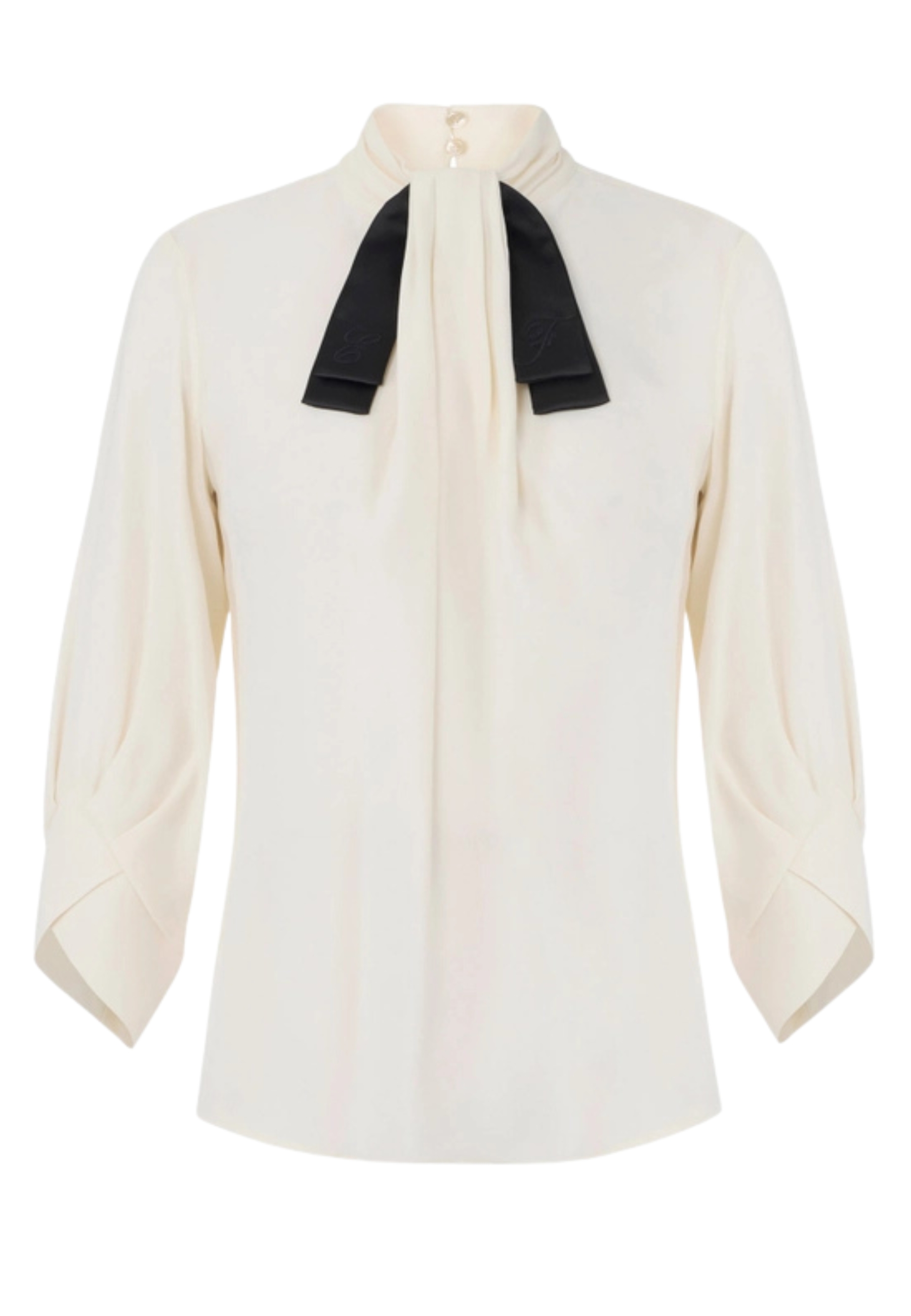 blouse en géorgette Elisabetta Franchi avec cravate