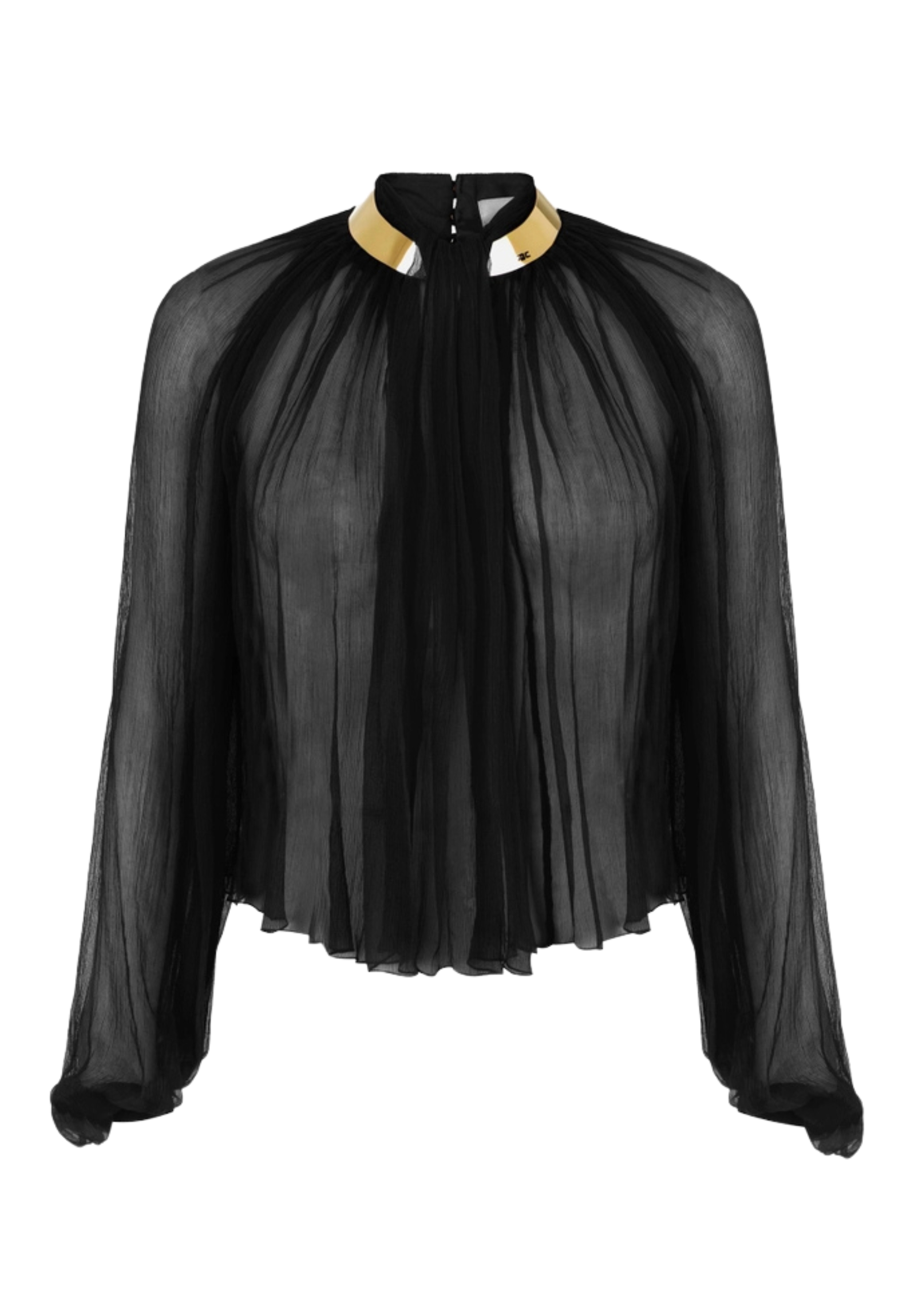 BLUSA CON ELISABETTA FRANCHI COLLO GIOIELLO 