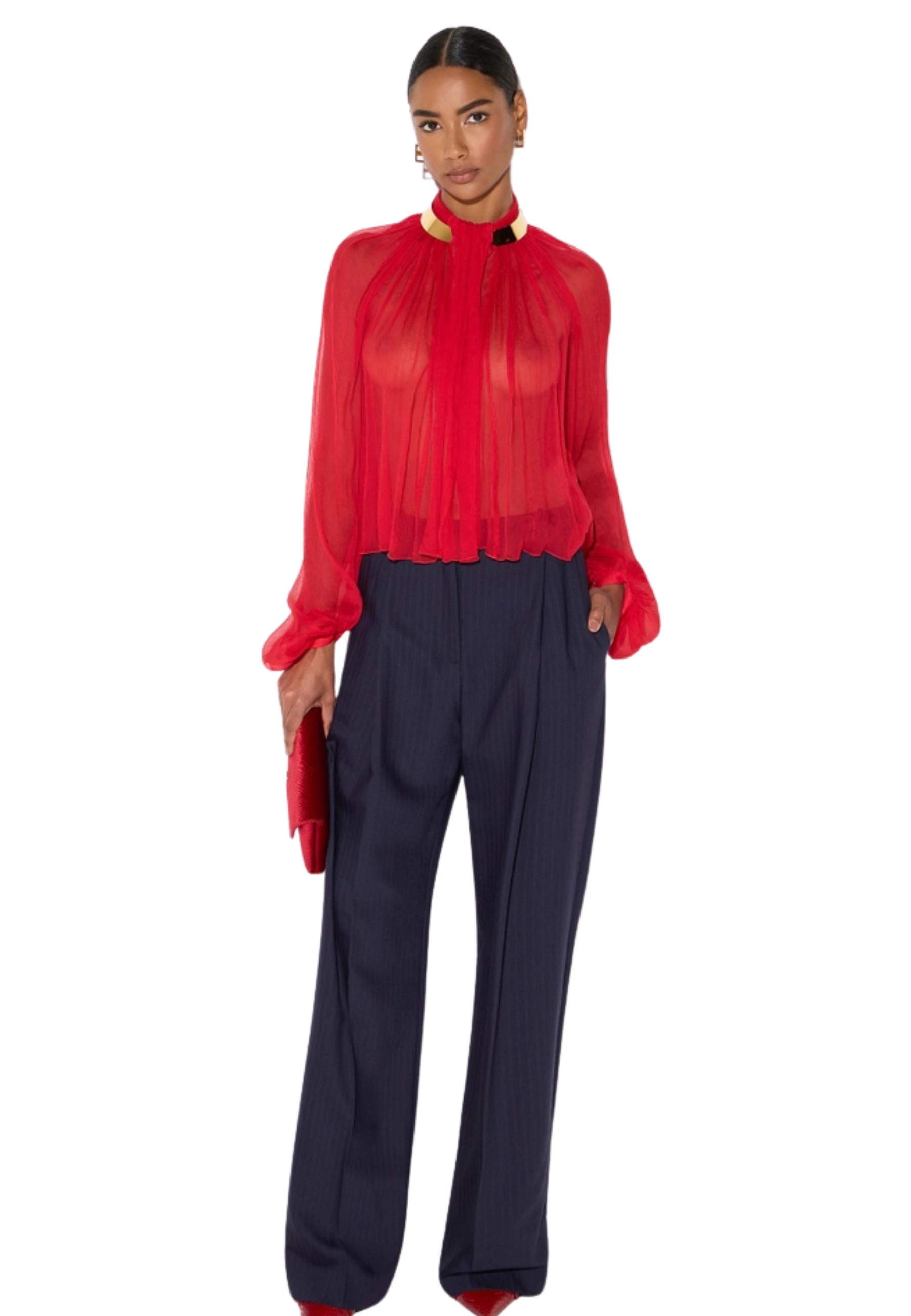 blush with Elisabetta Franchi jewel neck