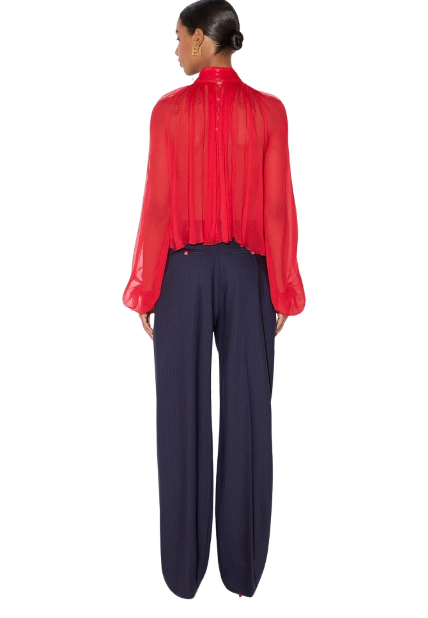 blush with Elisabetta Franchi jewel neck