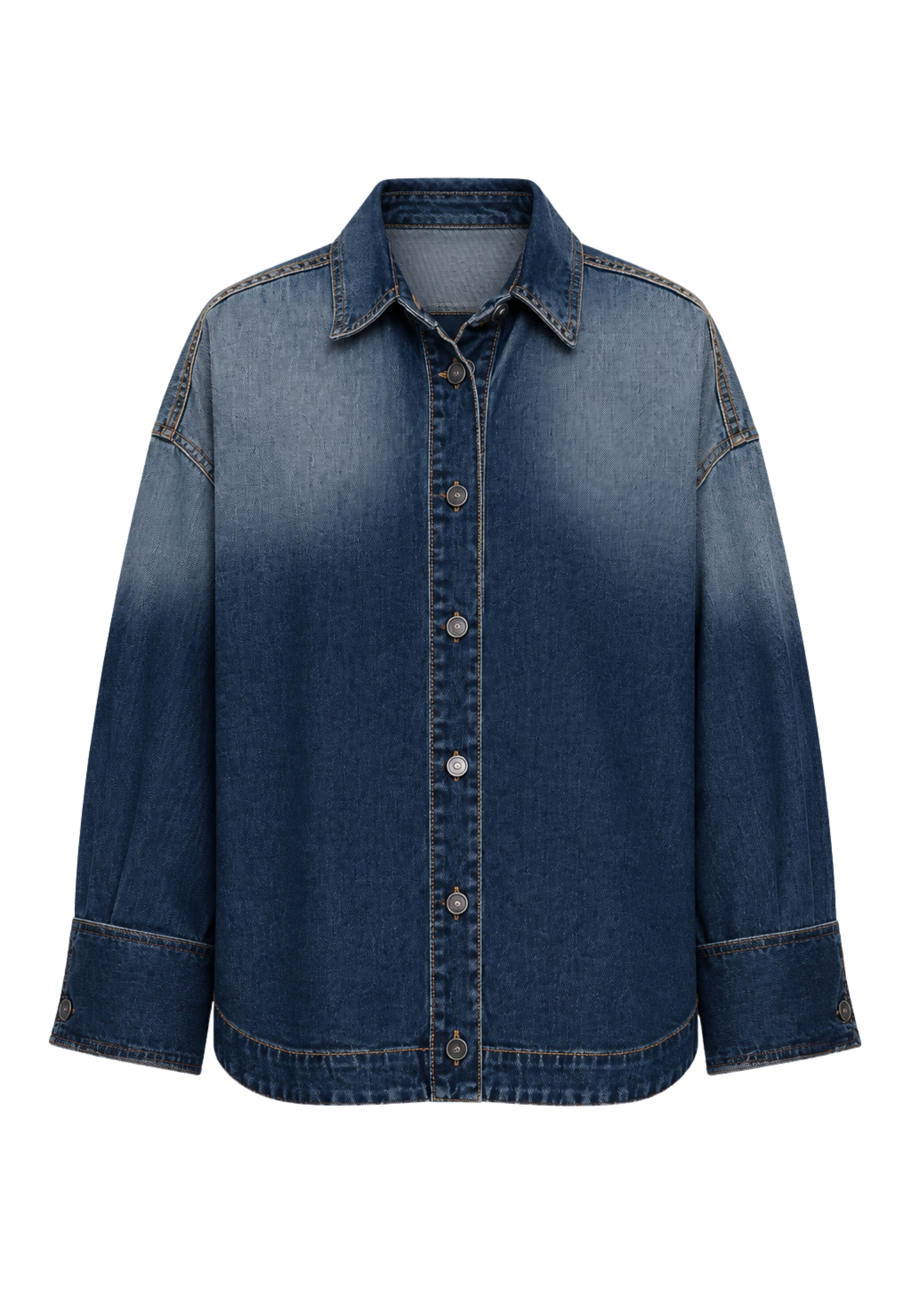 lang shirt God Save Denim in Slavery denim