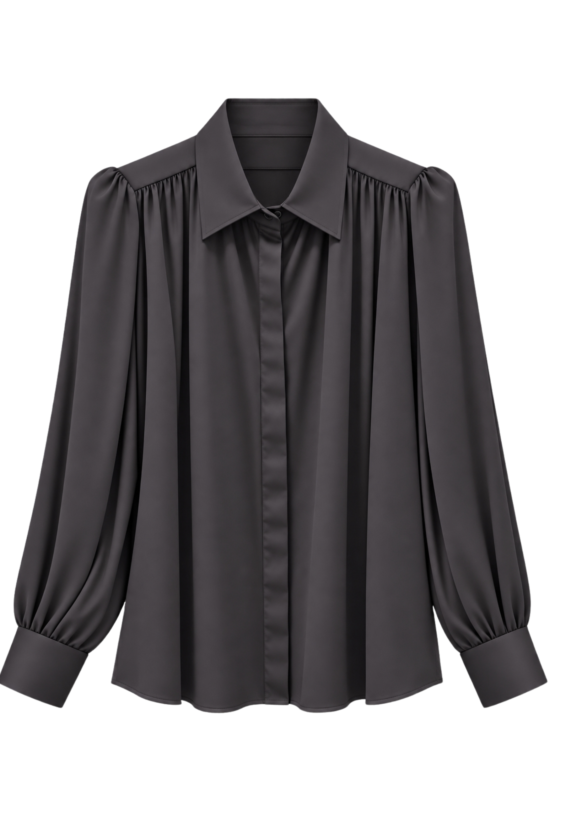glanzend viscose shirt Marsem