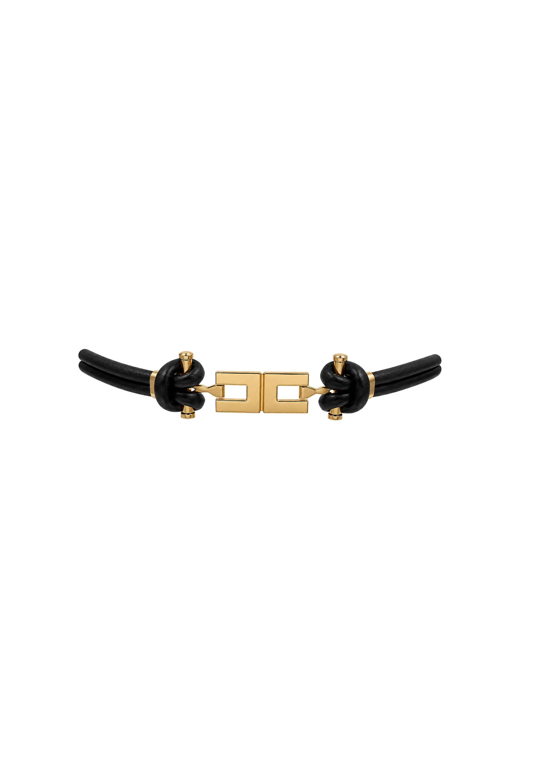 cinturón Elisabetta Franchi con logo dorado