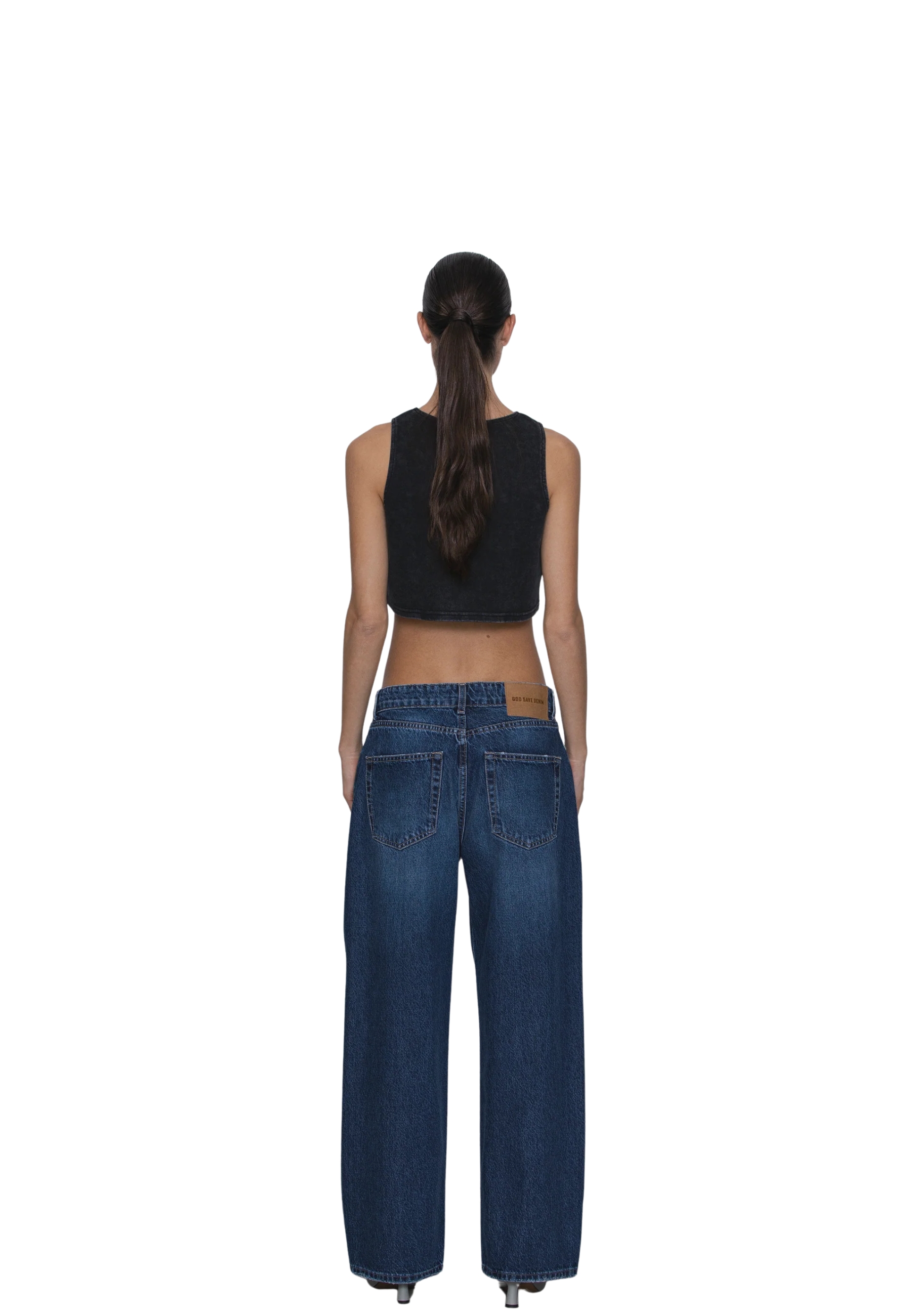 jeans God Save Denim jambe large