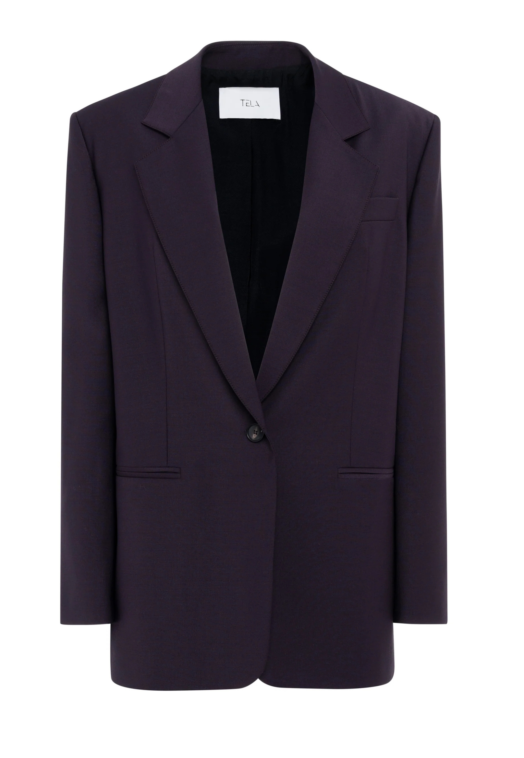 Sartorial Blazer Tela dark purple monopetto in technical wool