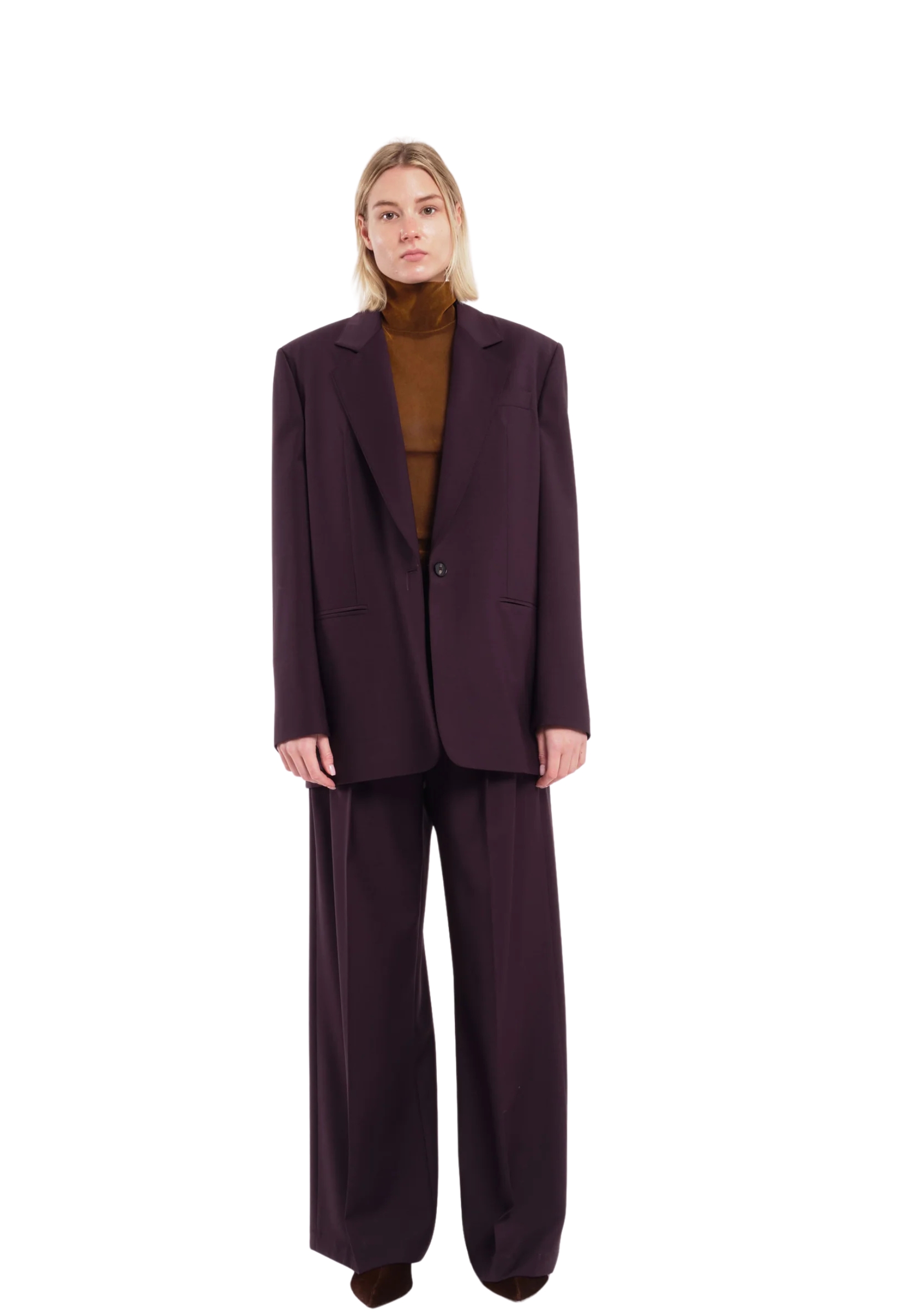 Sartorial Blazer Tela dark purple monopetto in technical wool