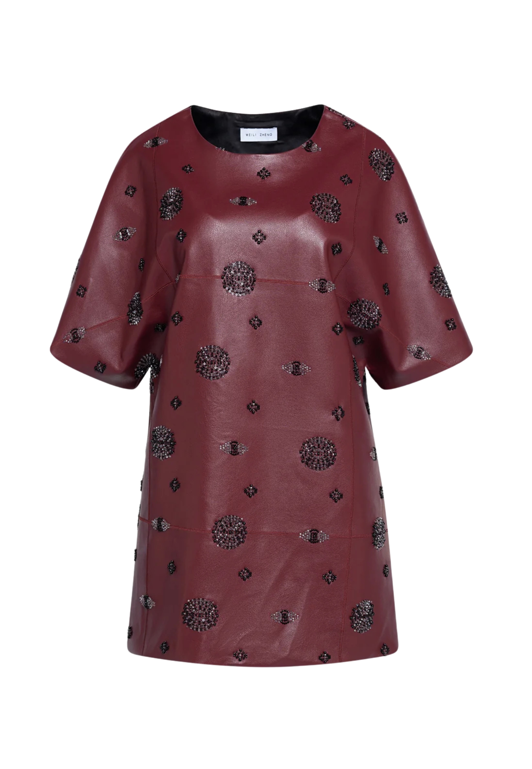 MINI DRESS Weili Zheng CON RICAMO 