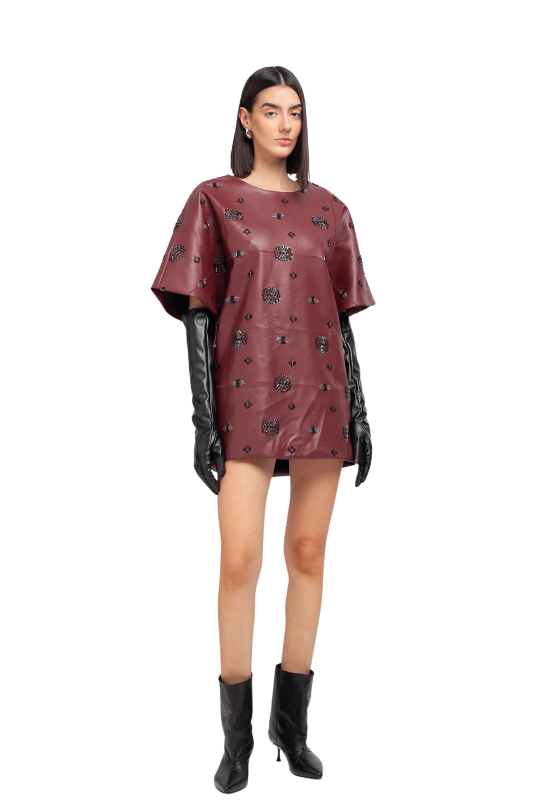 MINI DRESS Weili Zheng CON RICAMO 