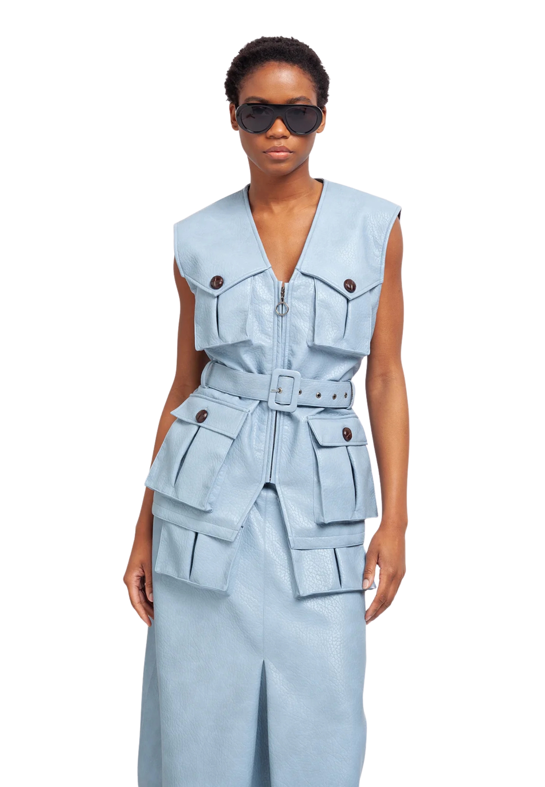 GILET Weili Zheng CON CINTURA 