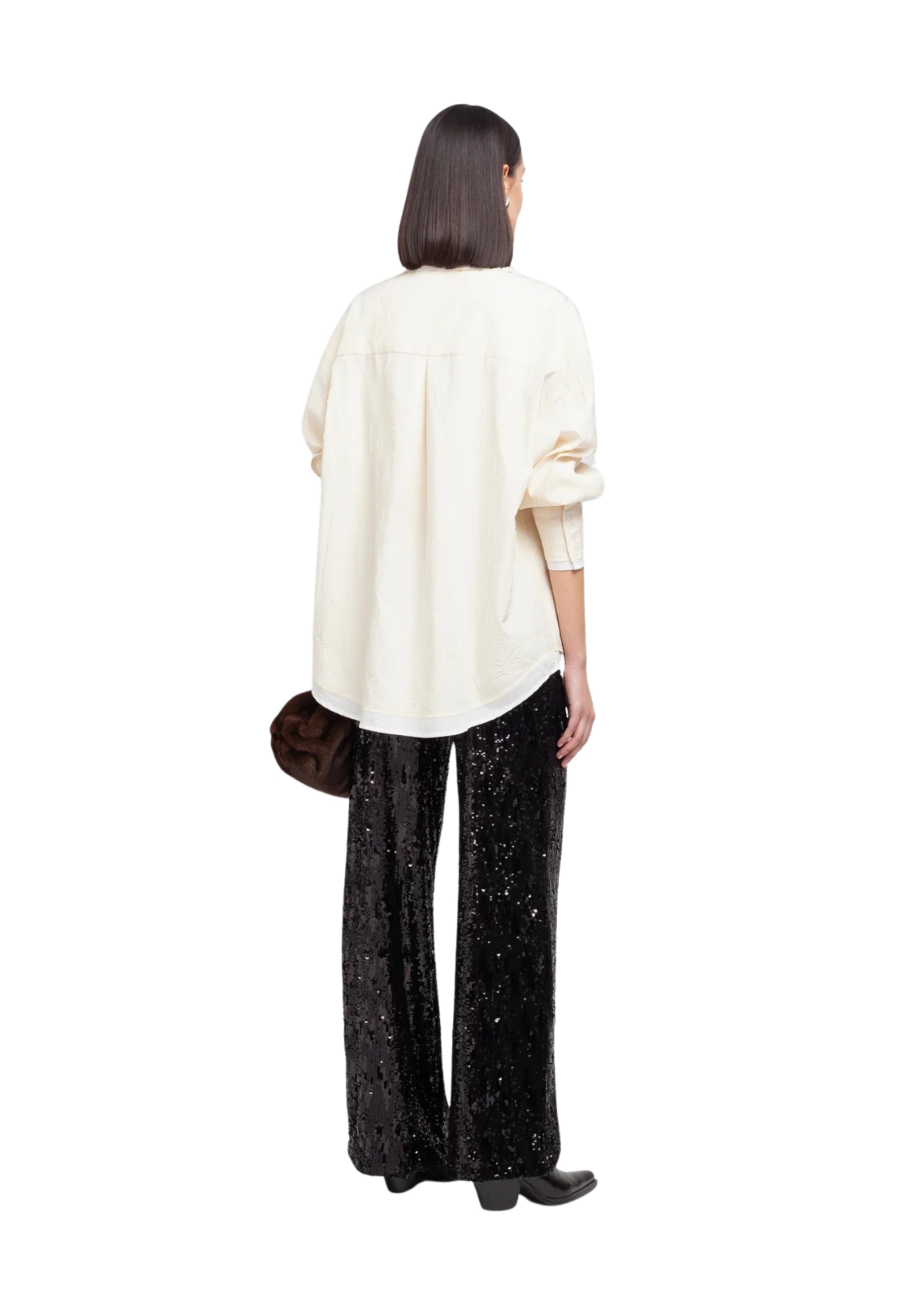 Overhemd Weili Zheng increspata