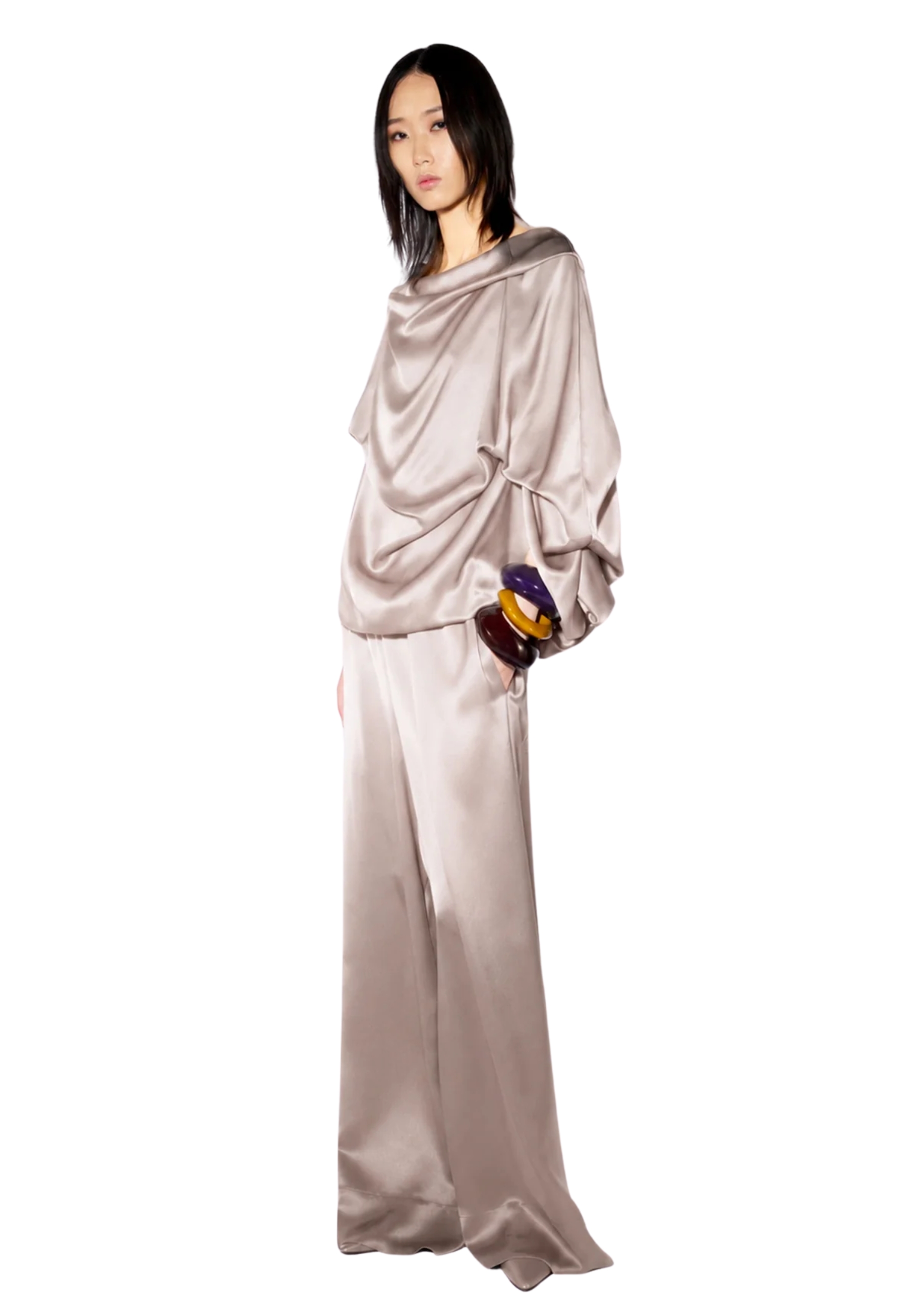 pantalones grises Liviana Conti