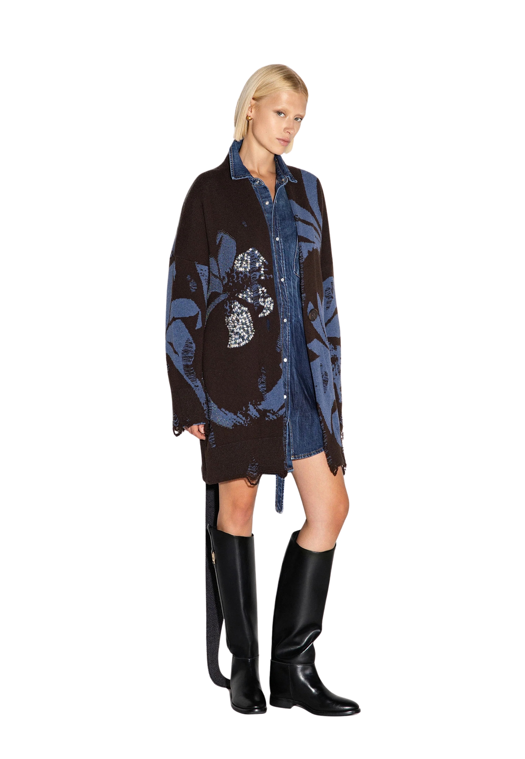 manteau Akep courte brodée