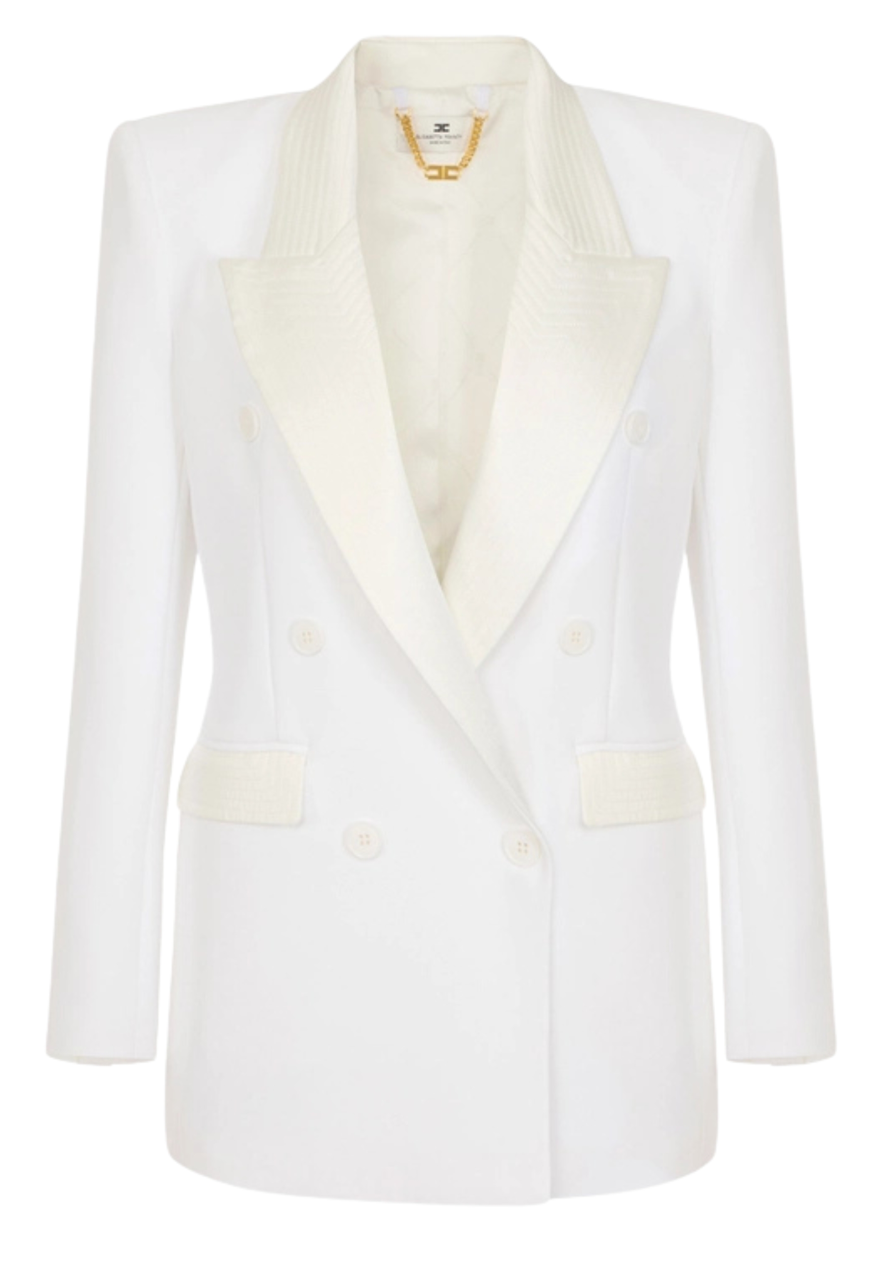 Doble crêpe estirado y chaqueta satinada Elisabetta Franchi