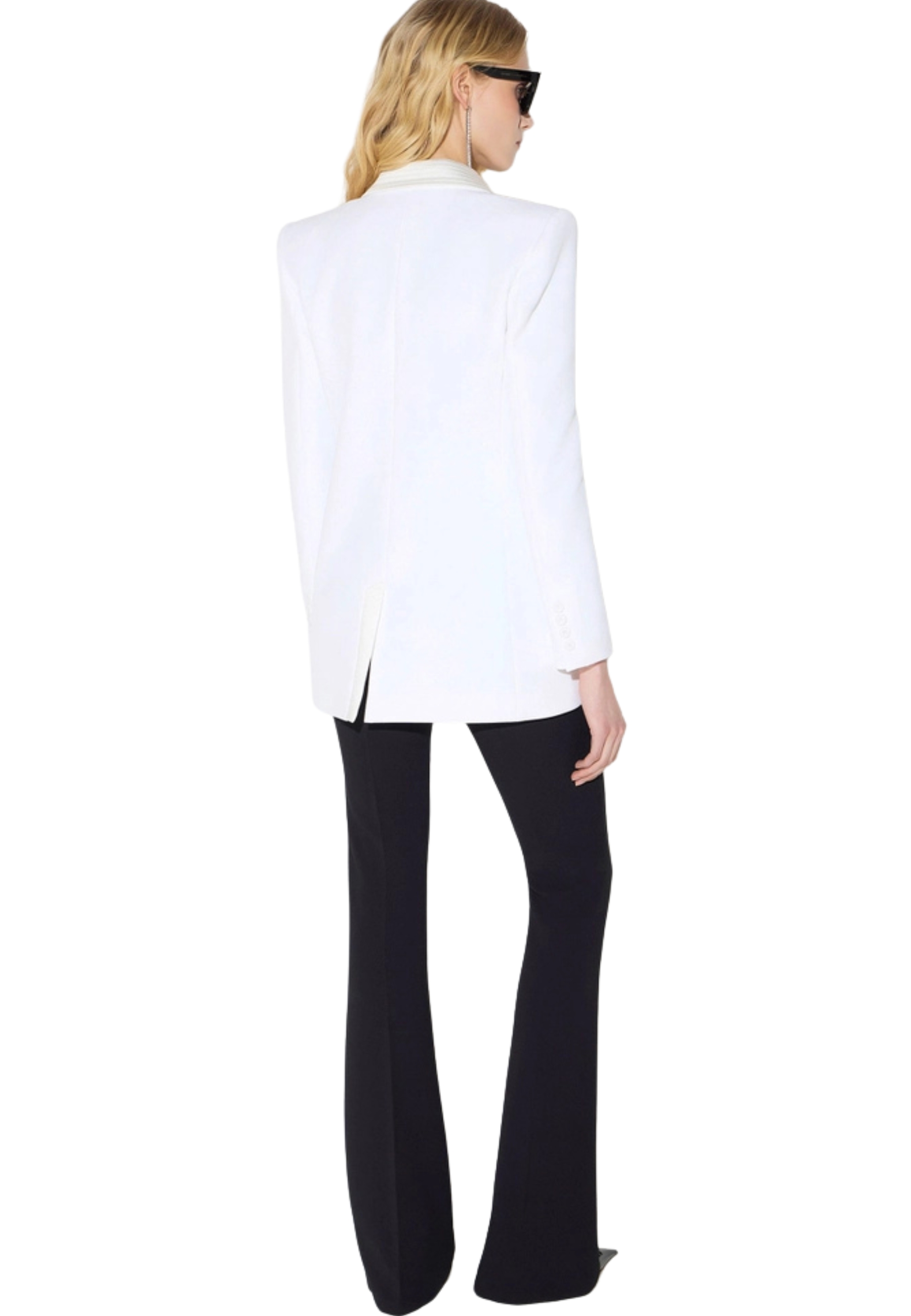 Doble crêpe estirado y chaqueta satinada Elisabetta Franchi