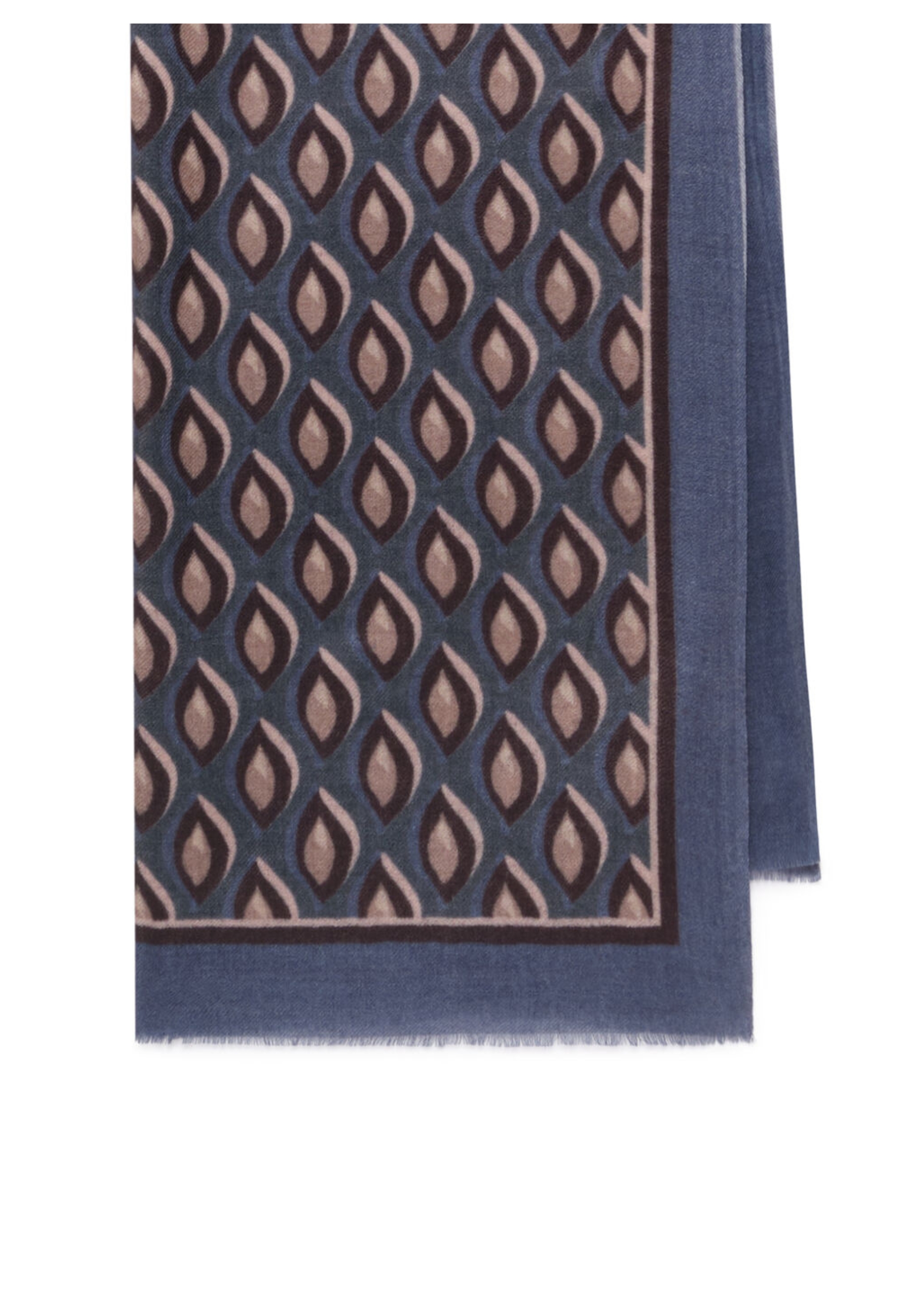 scarf in fantasy Maliparmi with blue