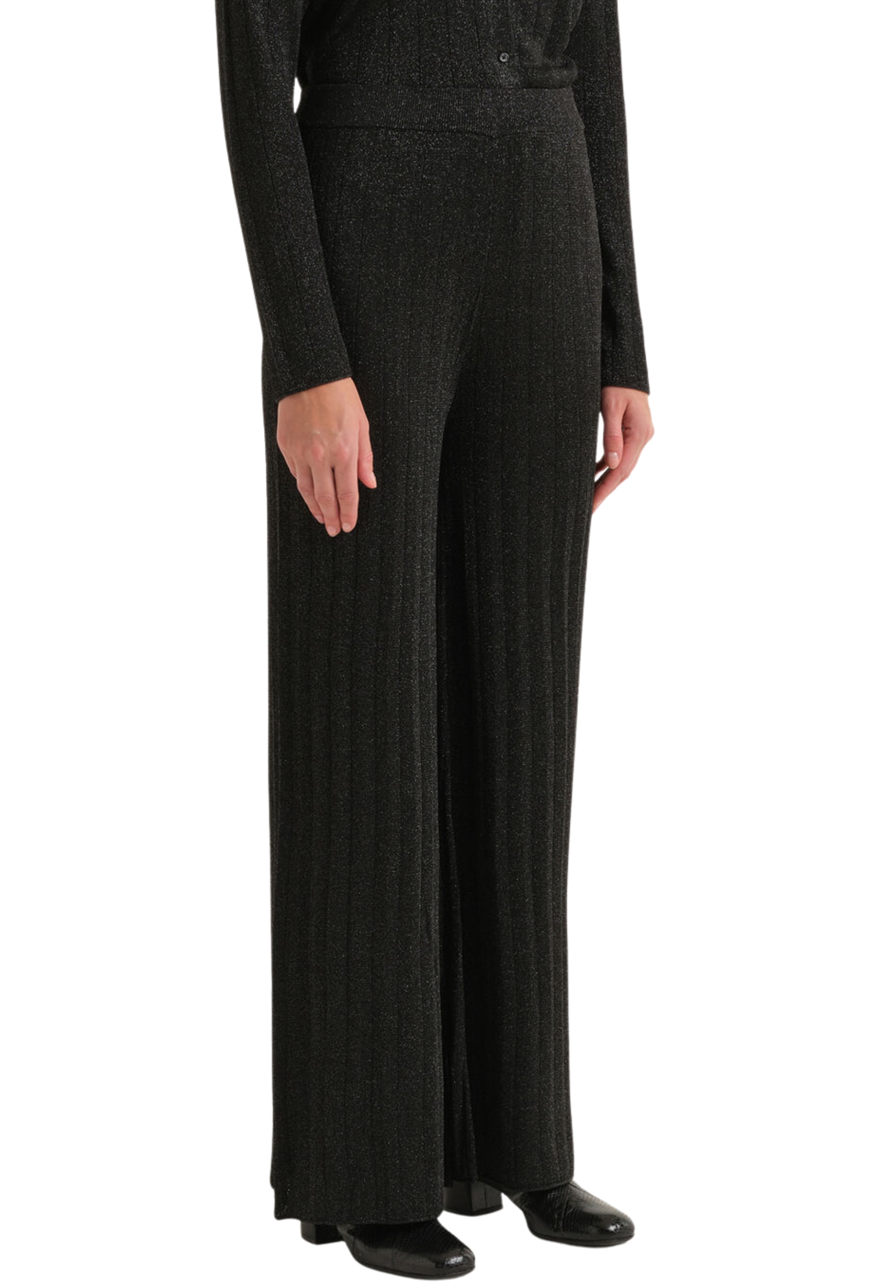 pantalones tejido costilla lurex Maliparmi