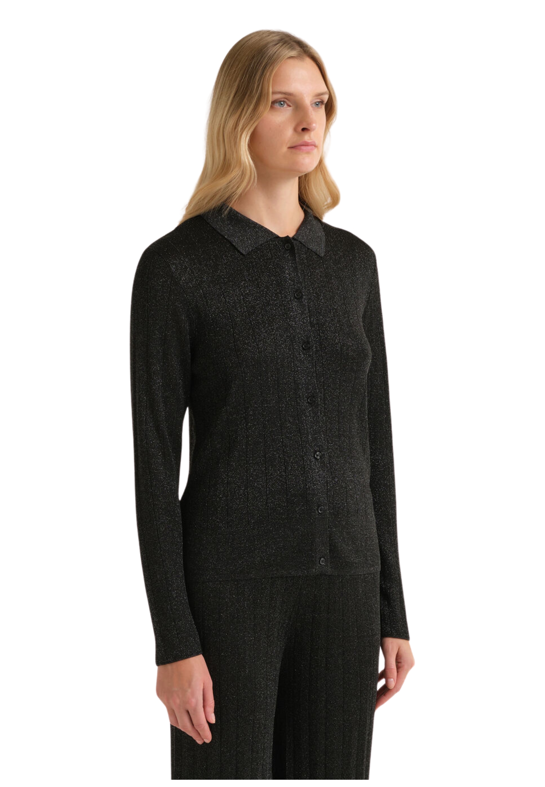 côte de lurex tricot de cardigan Maliparmi