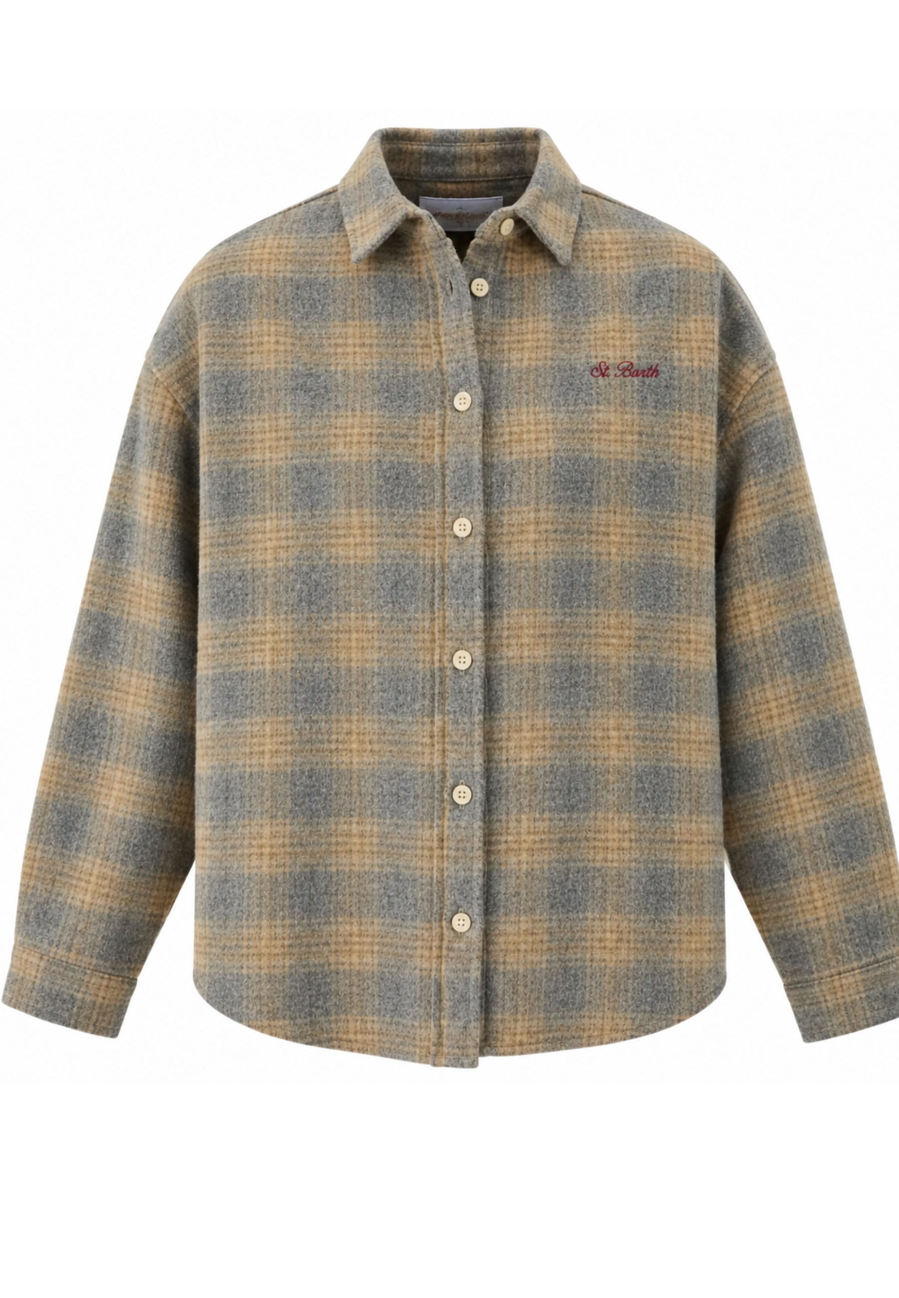 tartan-shirt Saint Barth met afdruk