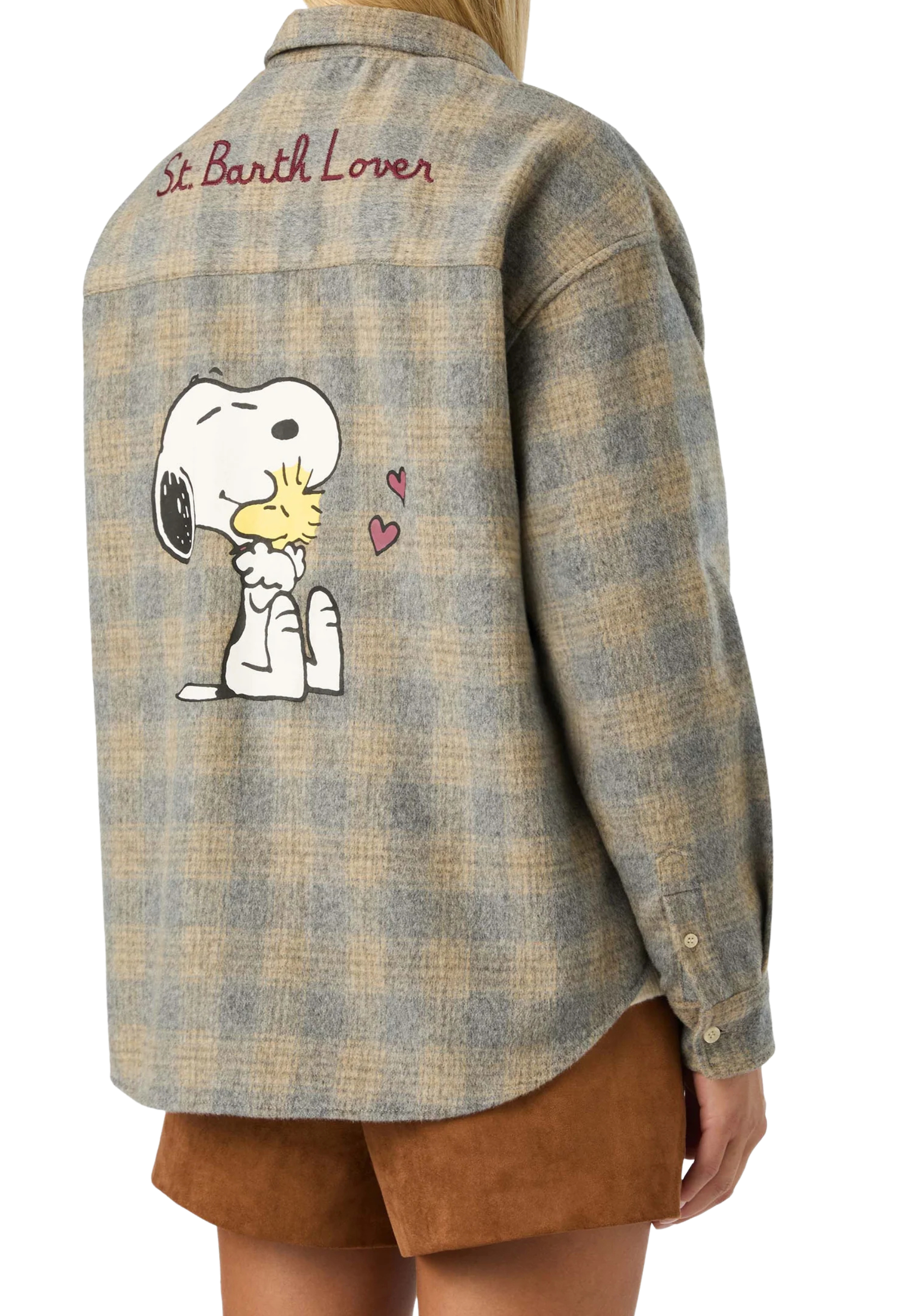 tartan-shirt Saint Barth met afdruk
