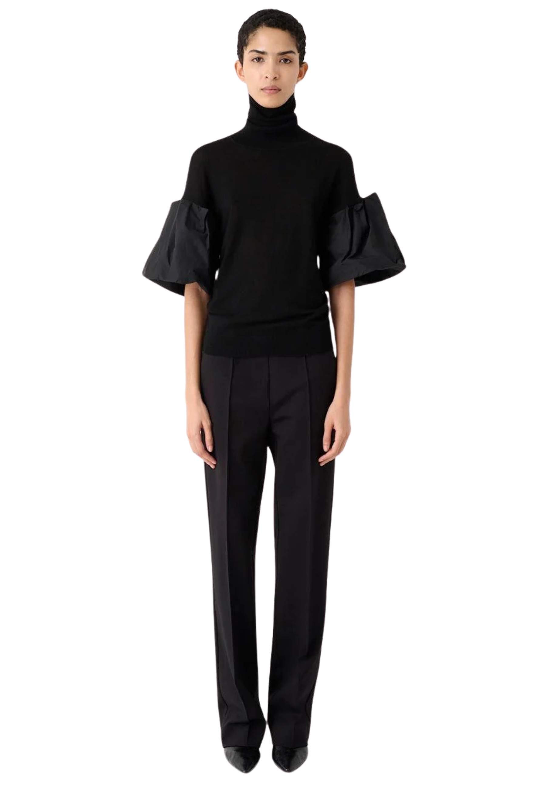 Pantalón de pierna derecha en punto milan Meimeij