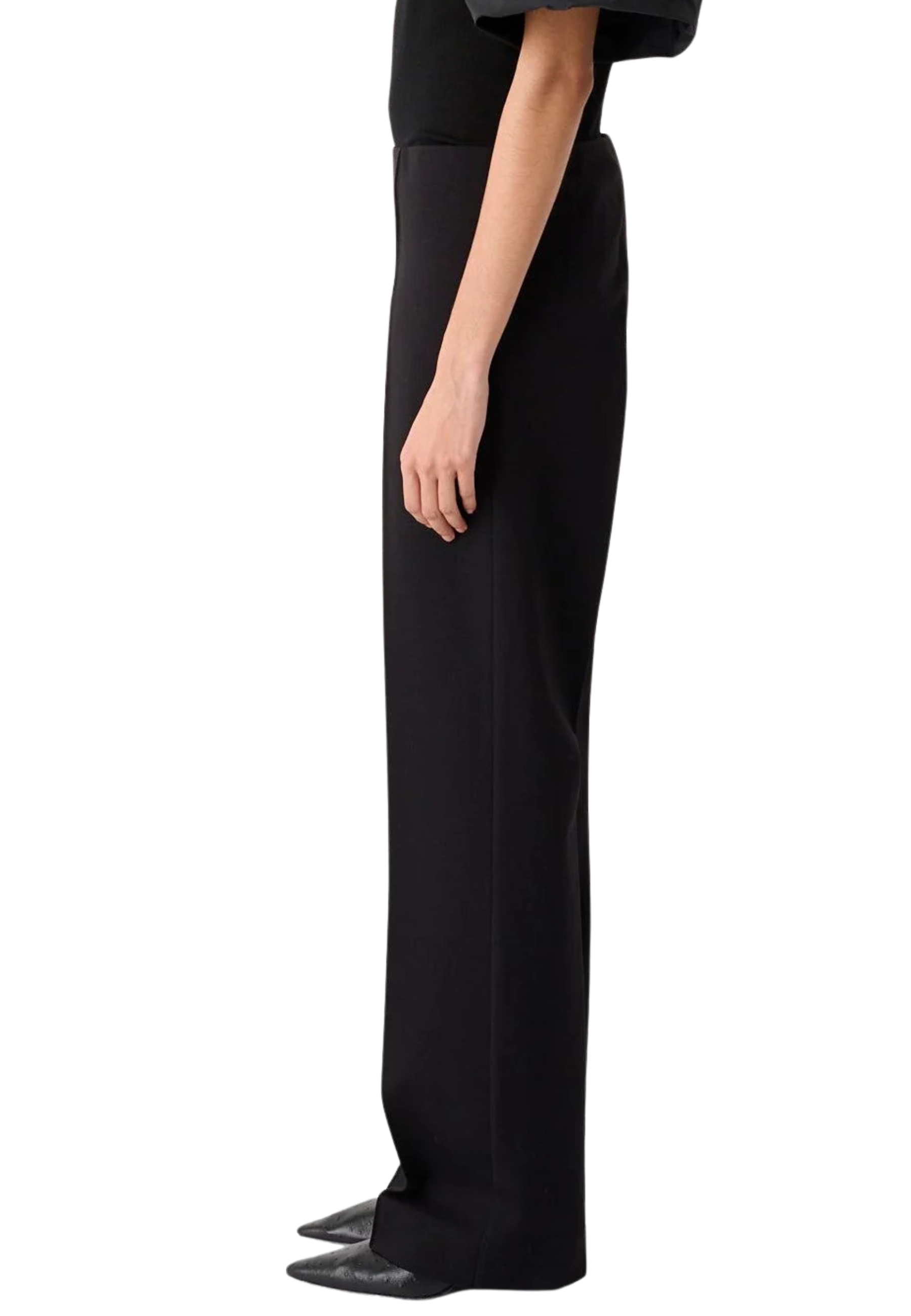 Pantalón de pierna derecha en punto milan Meimeij