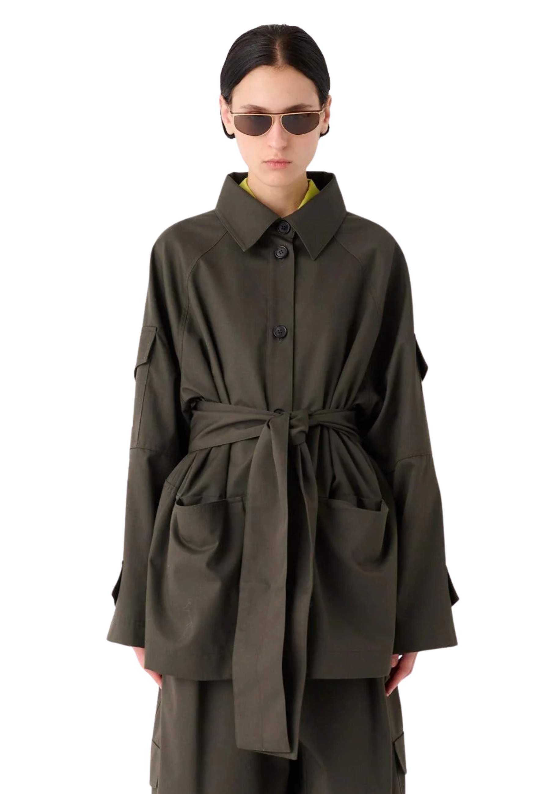 Cabane avec poches et ceinture assortie Meimeij