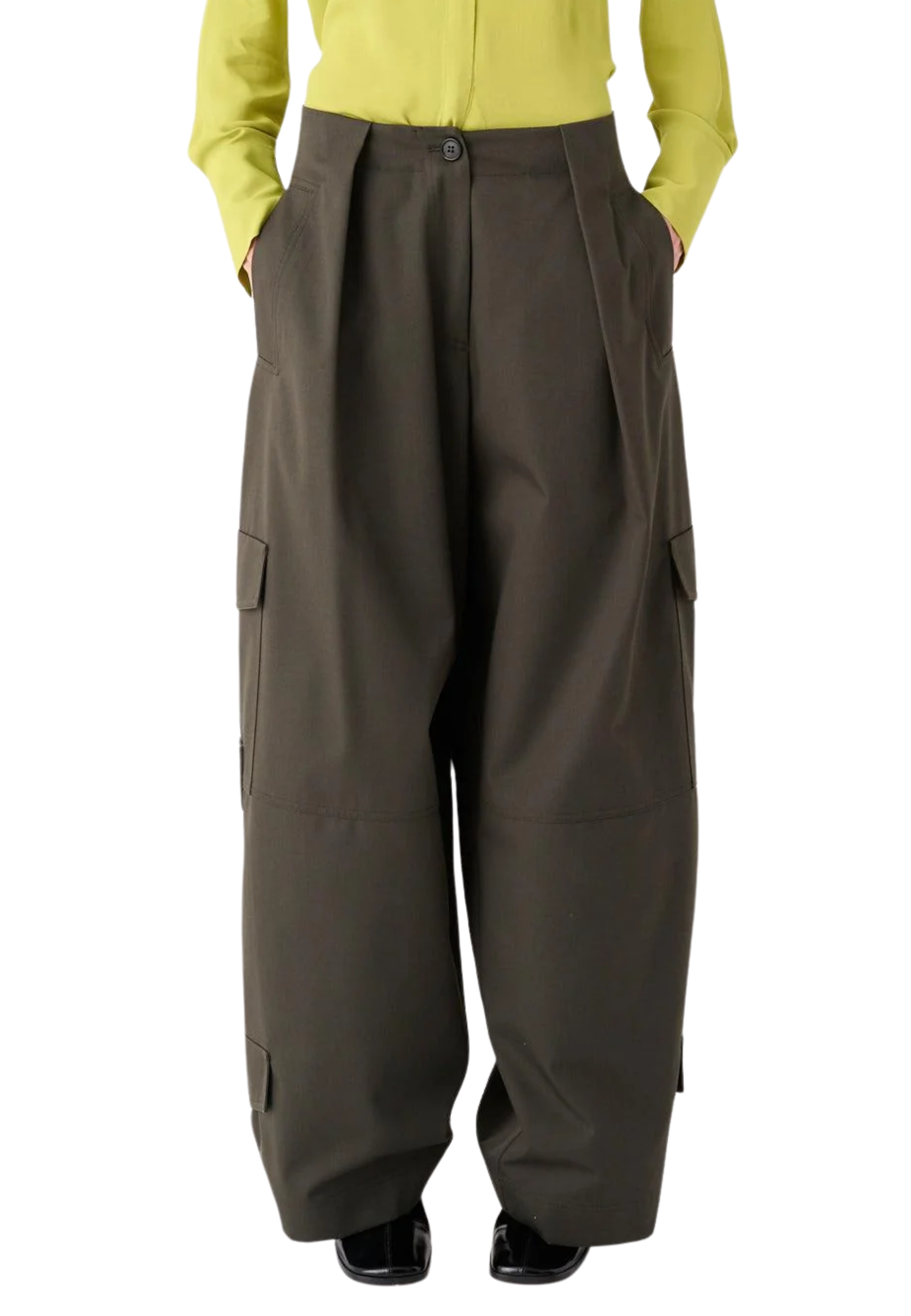 pantalones de carga en algodón gabardina Meimeij
