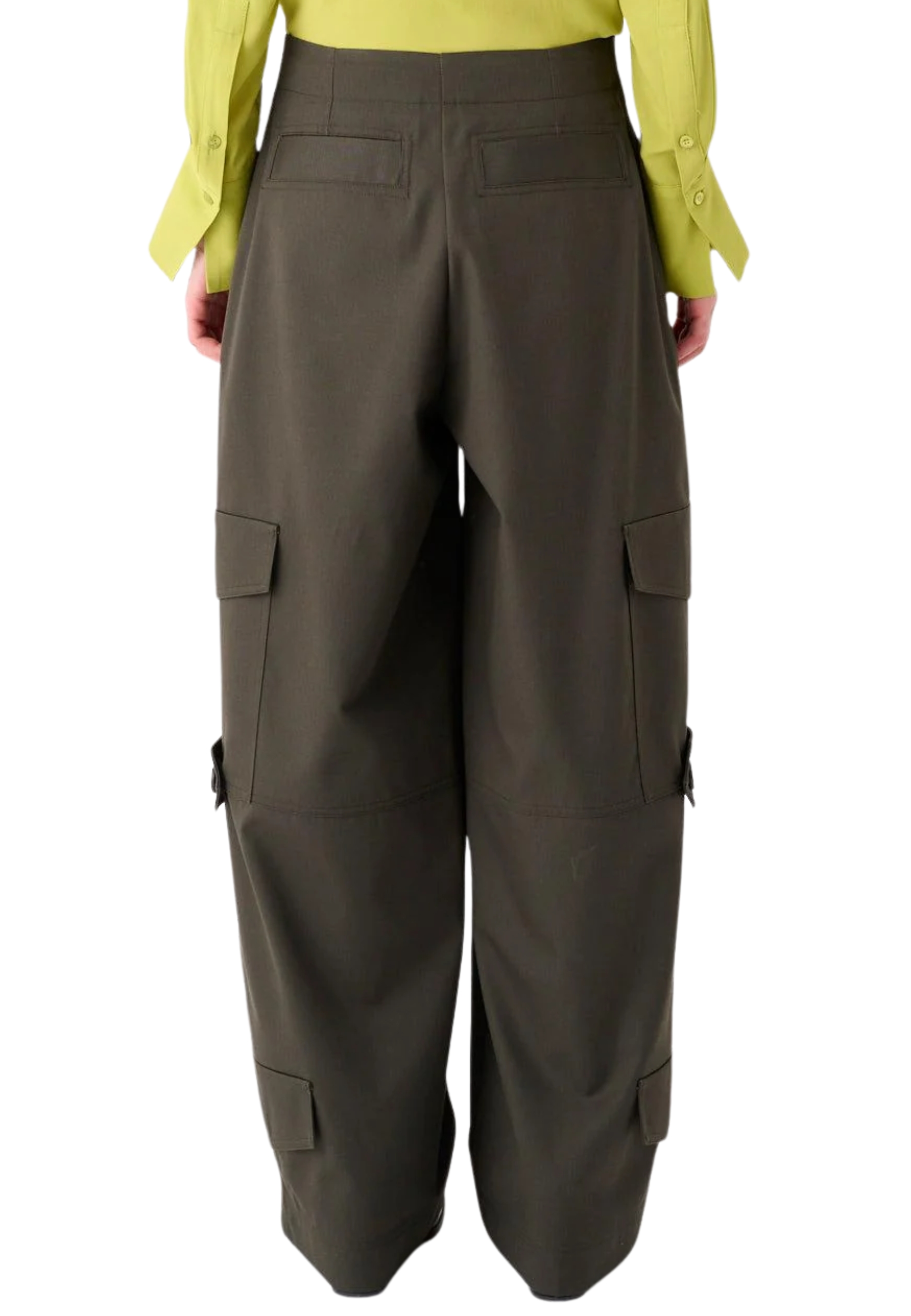 pantalones de carga en algodón gabardina Meimeij