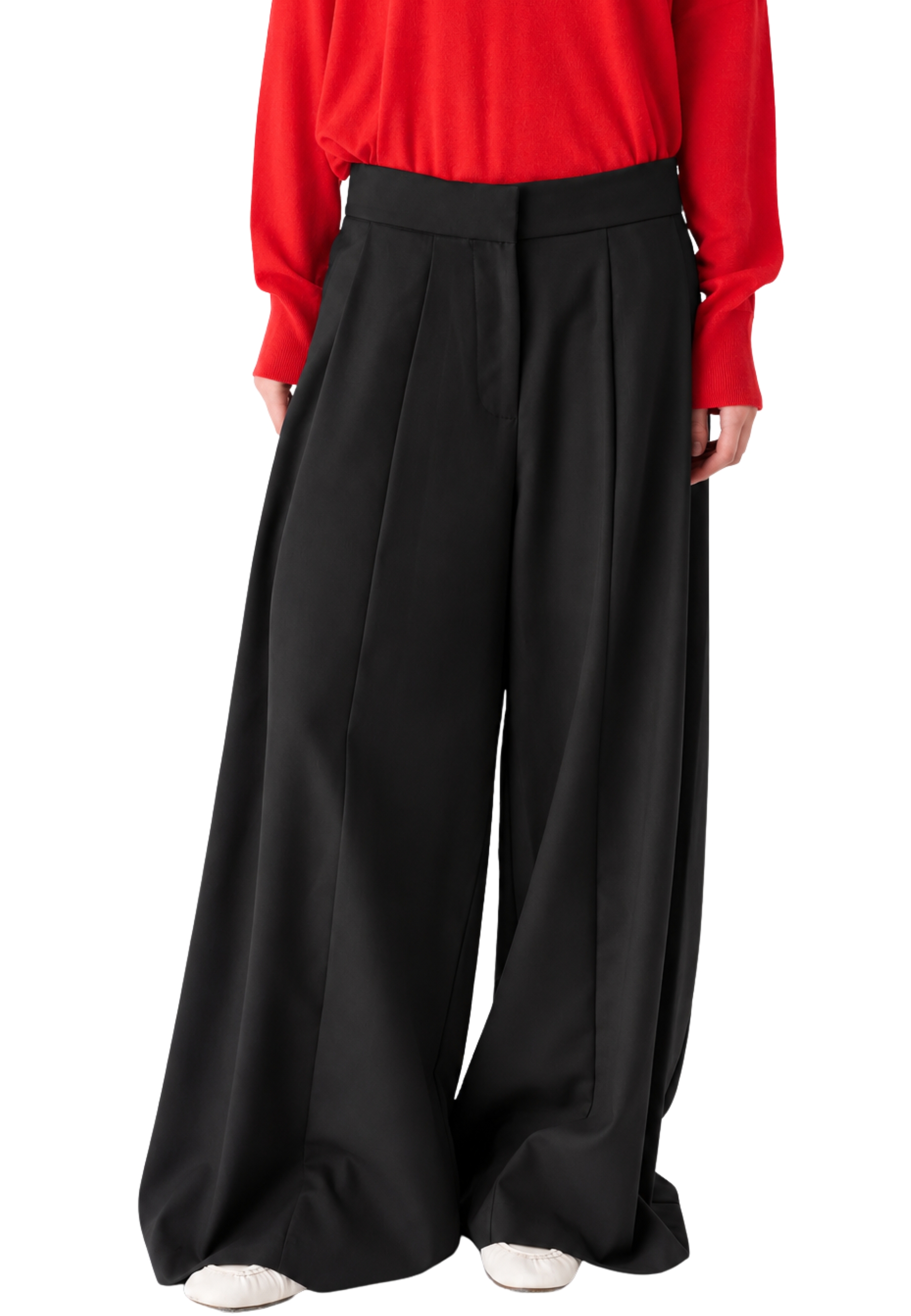 PANTALONE AMPIO IN MISTO LANA MEIMEIJ 