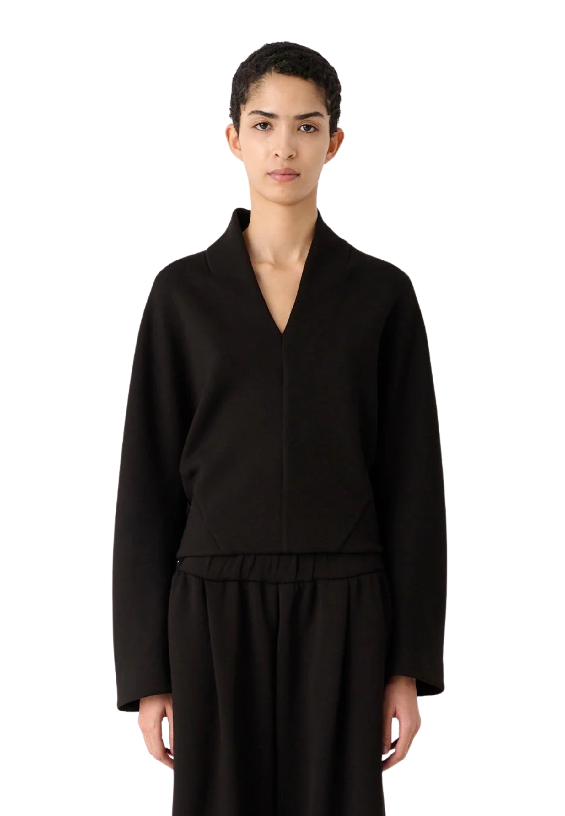blusa met A V halslijn in een schild Meimeij