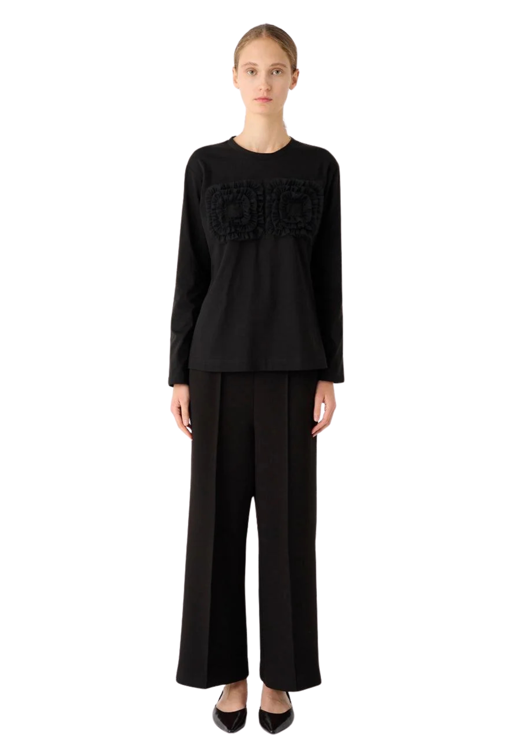 Straight line trousers in scuba Meimeij