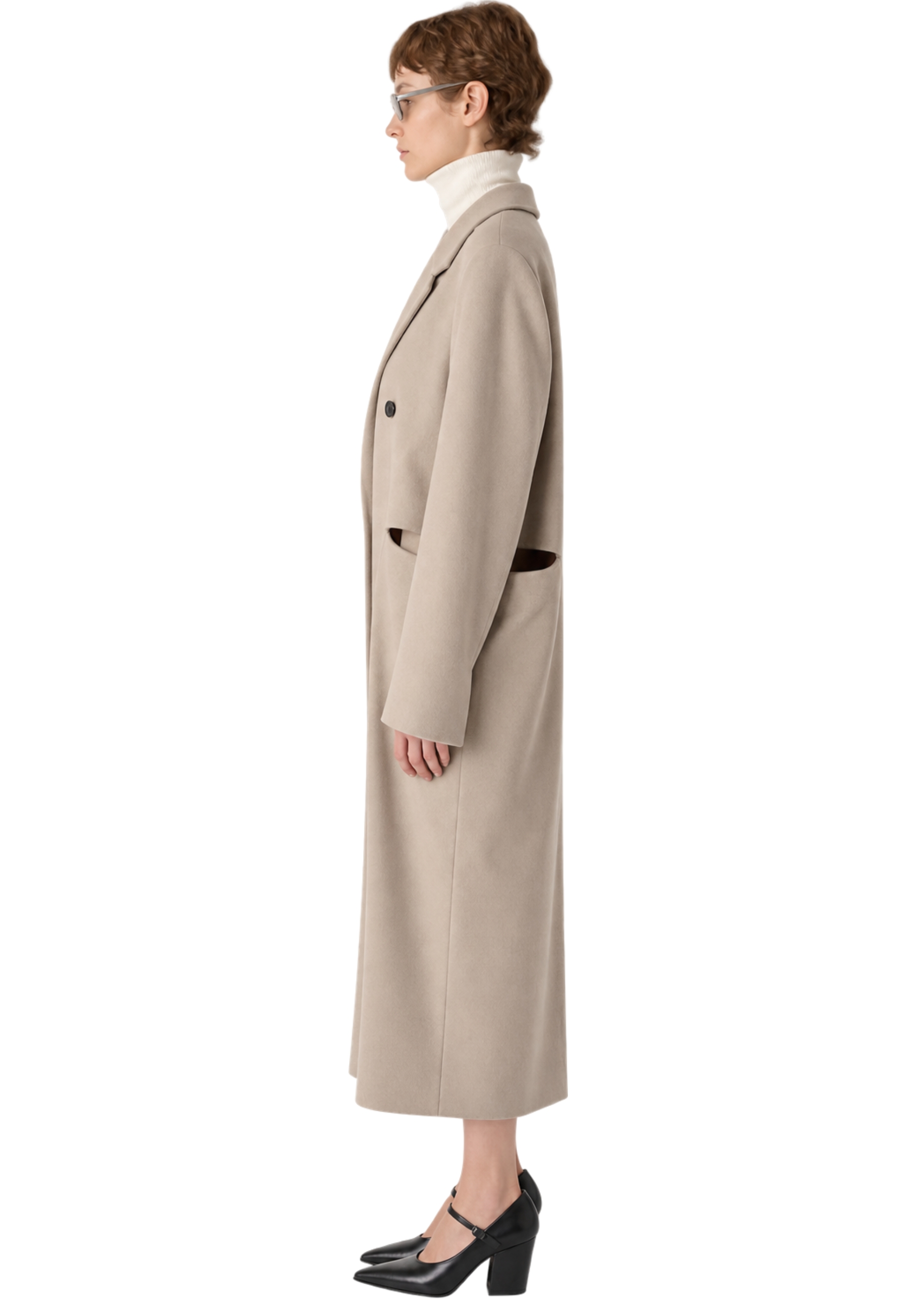 Robe-manteau Meimeij con cortes laterales