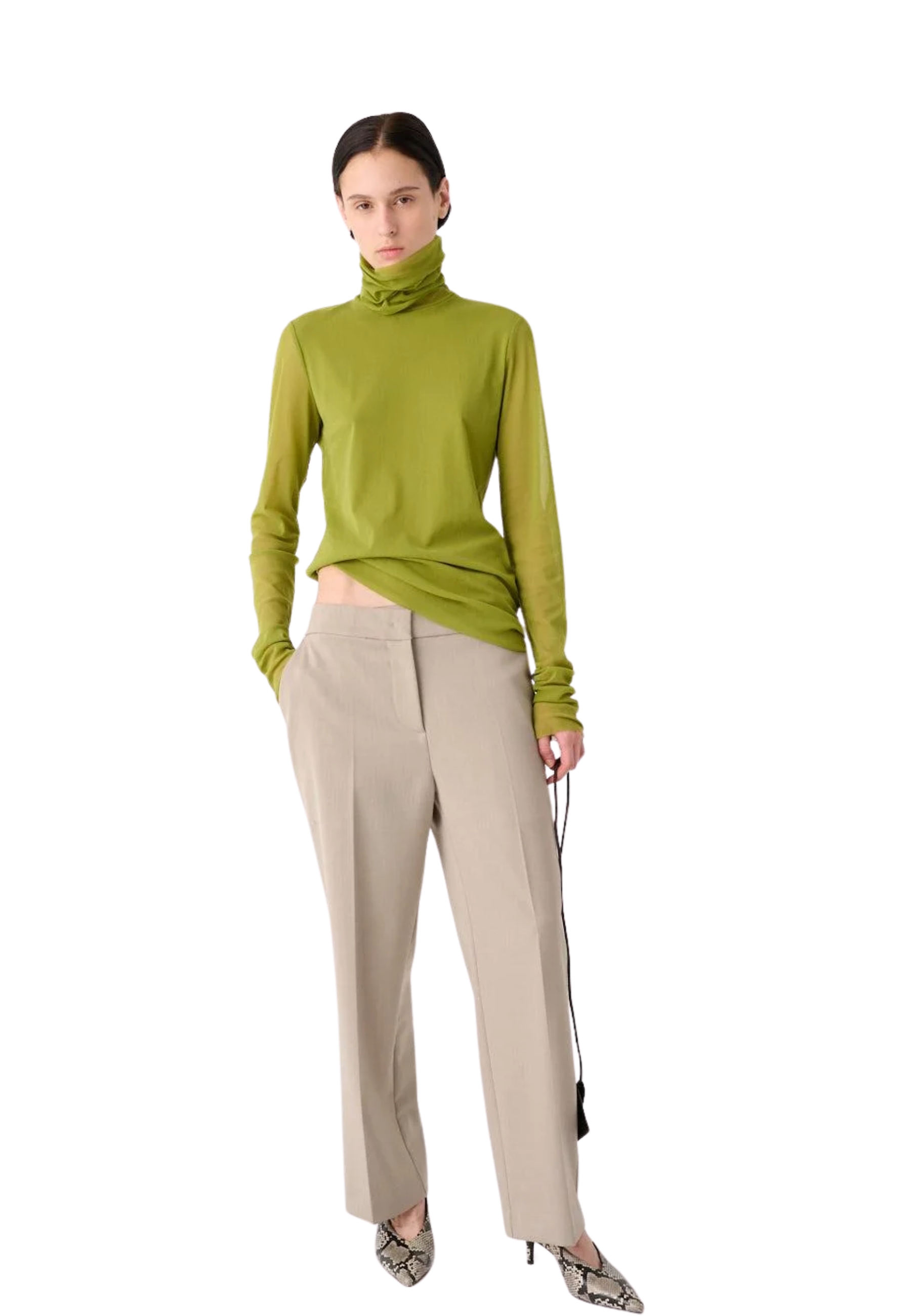 PANTALONE CLASSICO DI LINEA DRITTA IN MISTO LANA MEIMEIJ 