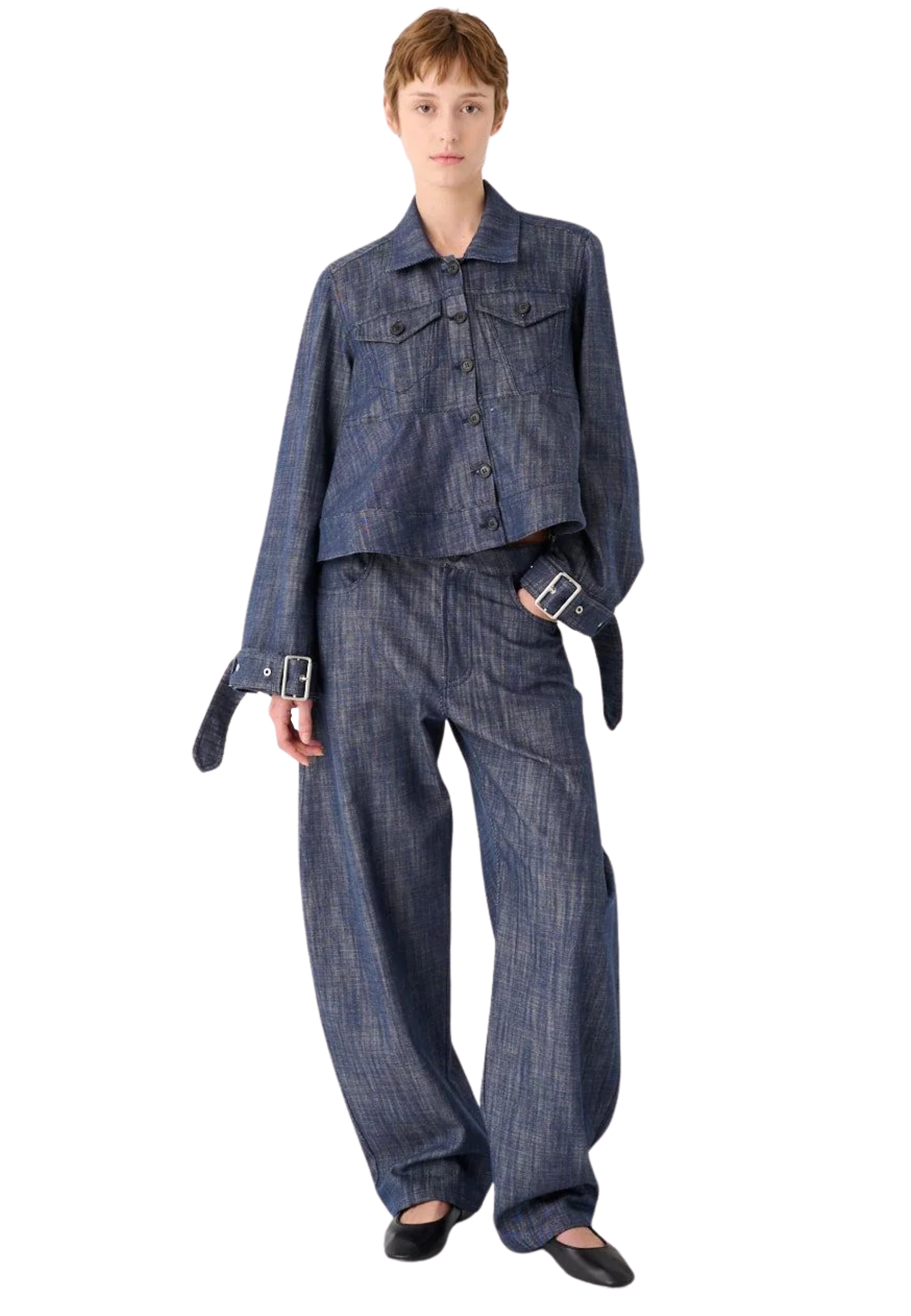 GIACCA JEANS CON FIBBIE MEIMEIJ 