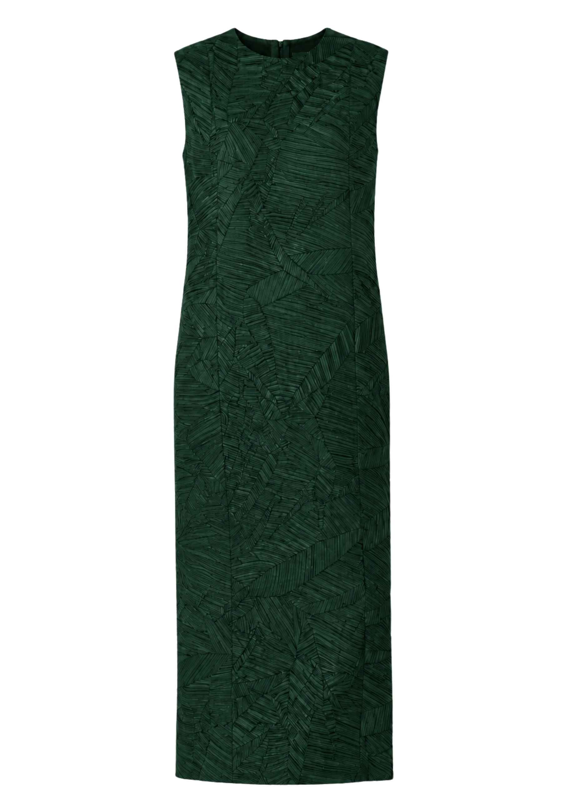 largo vestido recta línea plegada