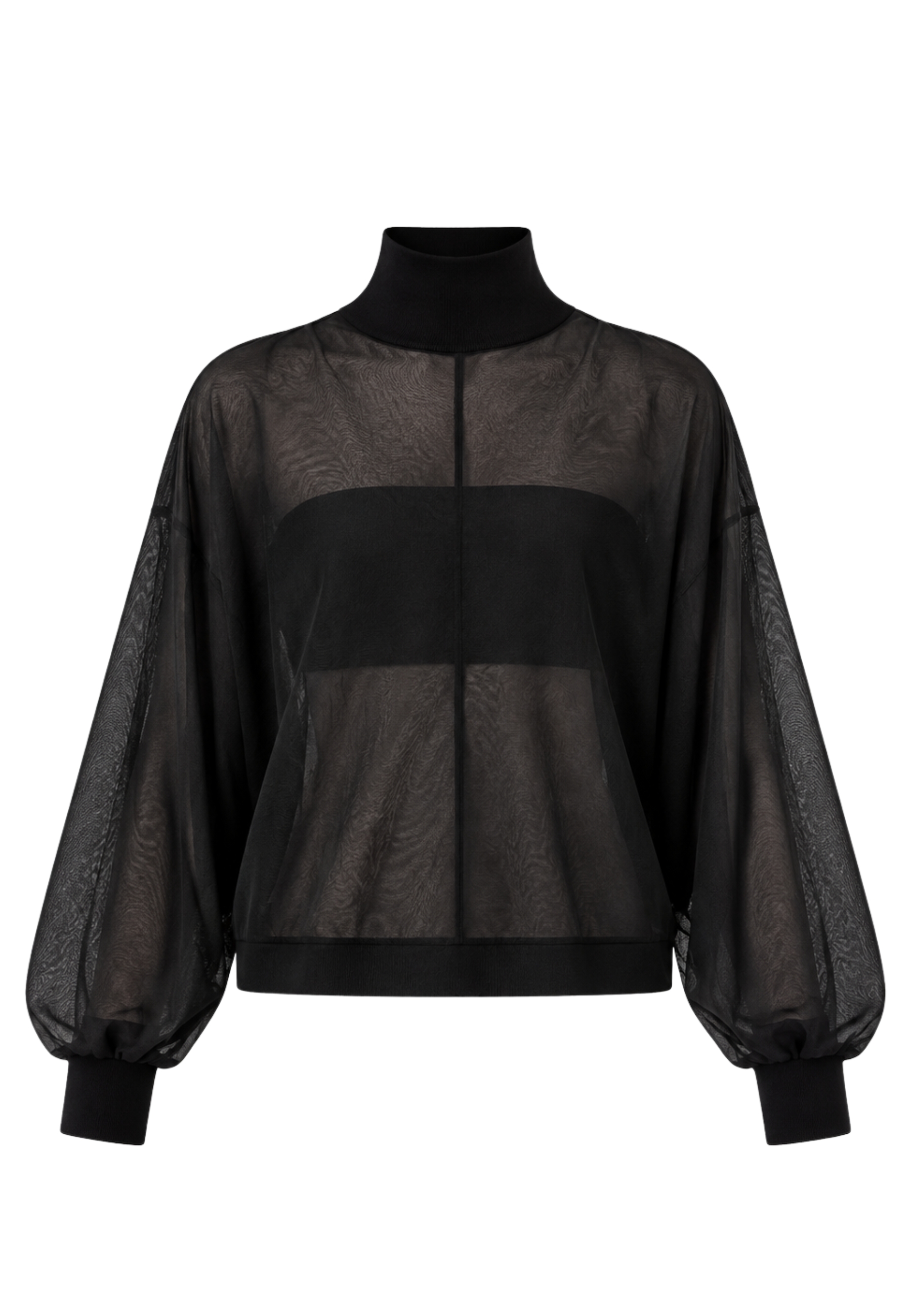 semi-transparent mesh With wide sleeves Meimeij
