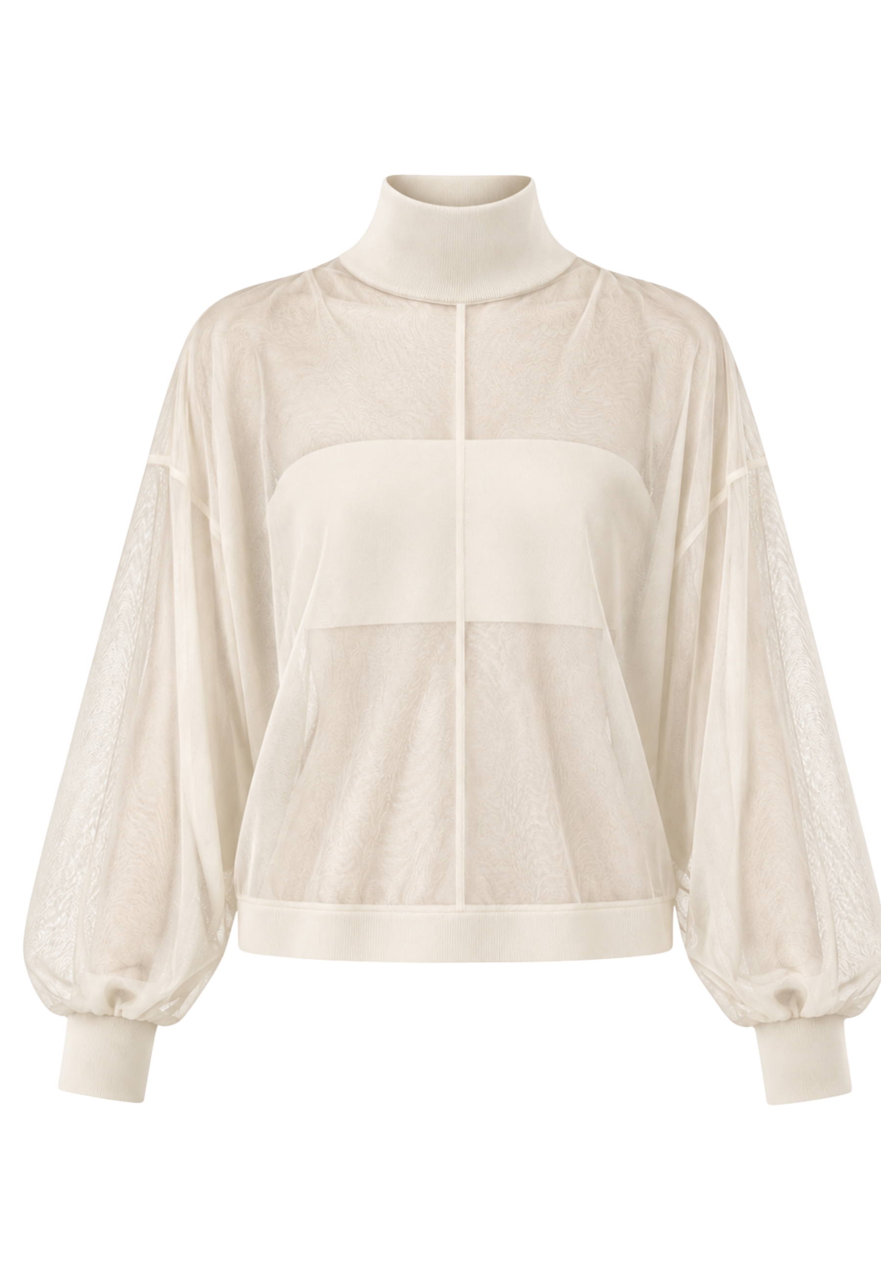 semi-transparent mesh With wide sleeves Meimeij