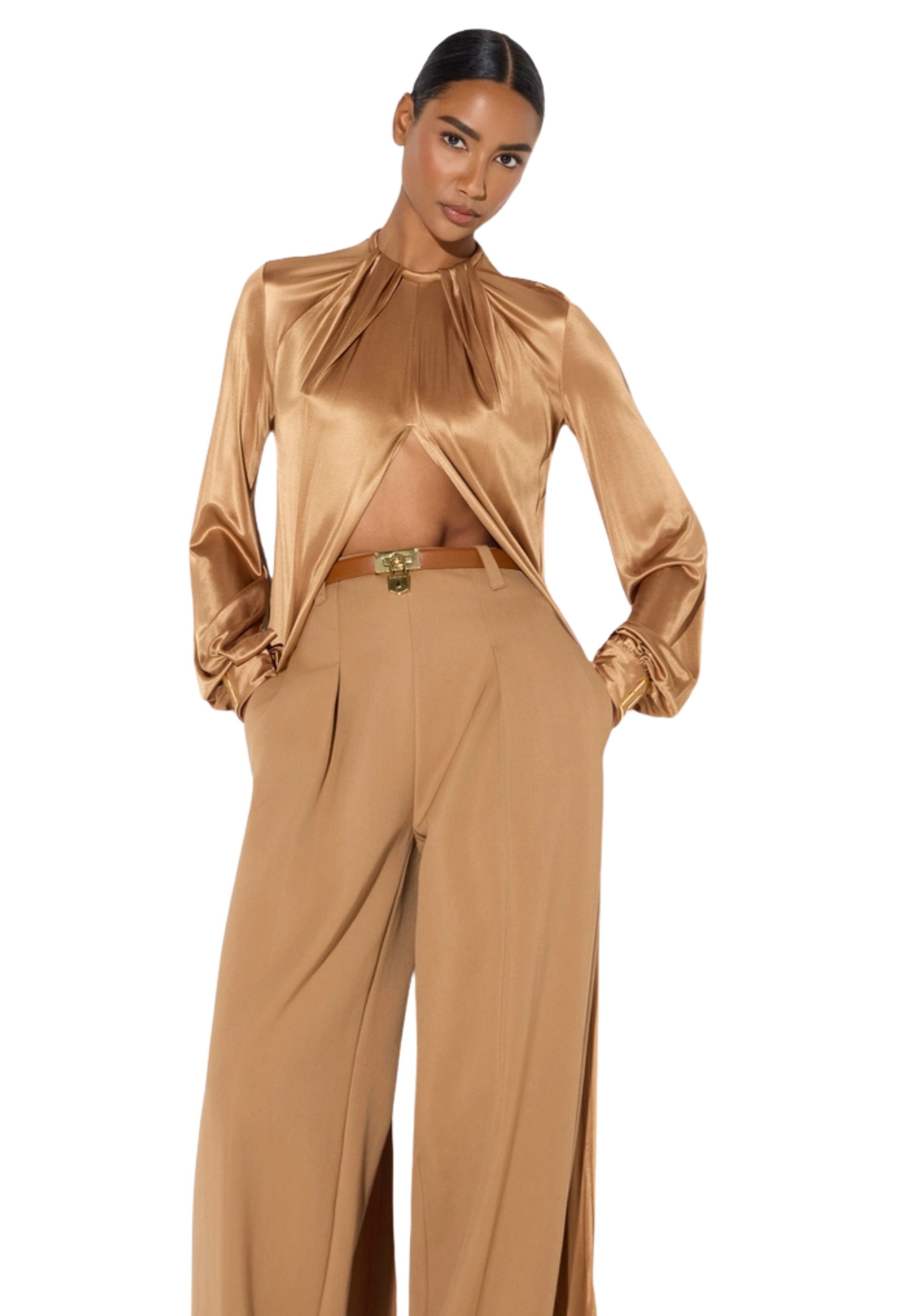 Sommaire Elisabetta Franchi en jersey brillant